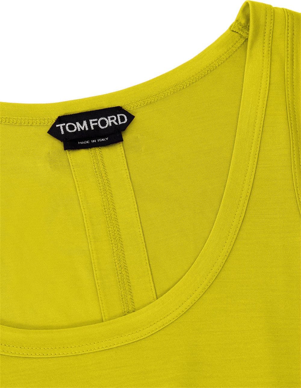 Tom Ford Top smanicato in seta giallo da donna in Canotte e top Drestige - Casamassima, commercioVirtuoso.it