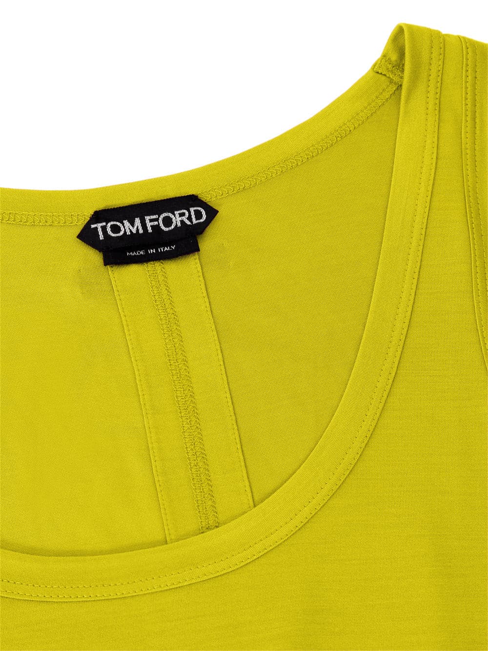 Tom Ford Top smanicato in seta giallo da donna in Canotte e top Drestige - Casamassima, commercioVirtuoso.it