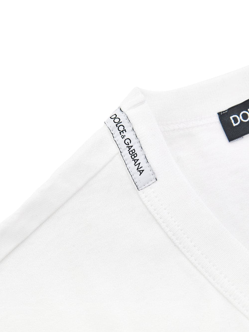 Dolce &amp; Gabbana T-shirt Scollo a V in Cotone Bianco da uomo in T-shirt Drestige - Casamassima, commercioVirtuoso.it