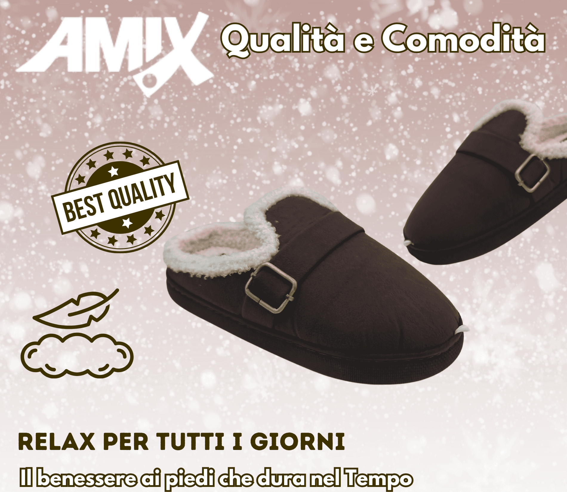 Terranova ciabatte donna invernali con pelo, calde pantofole peluche in memory foam, confort stravolgente in Ciabatte moda Primo Calzature - Venezia, commercioVirtuoso.it