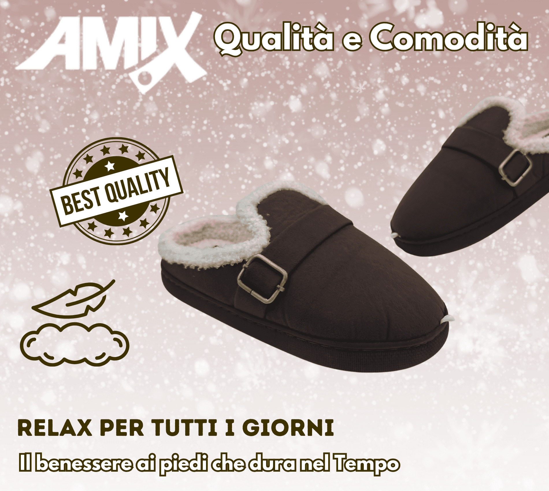 Terranova ciabatte donna invernali con pelo, calde pantofole peluche in memory foam, confort stravolgente in Ciabatte moda Primo Calzature - Venezia, commercioVirtuoso.it