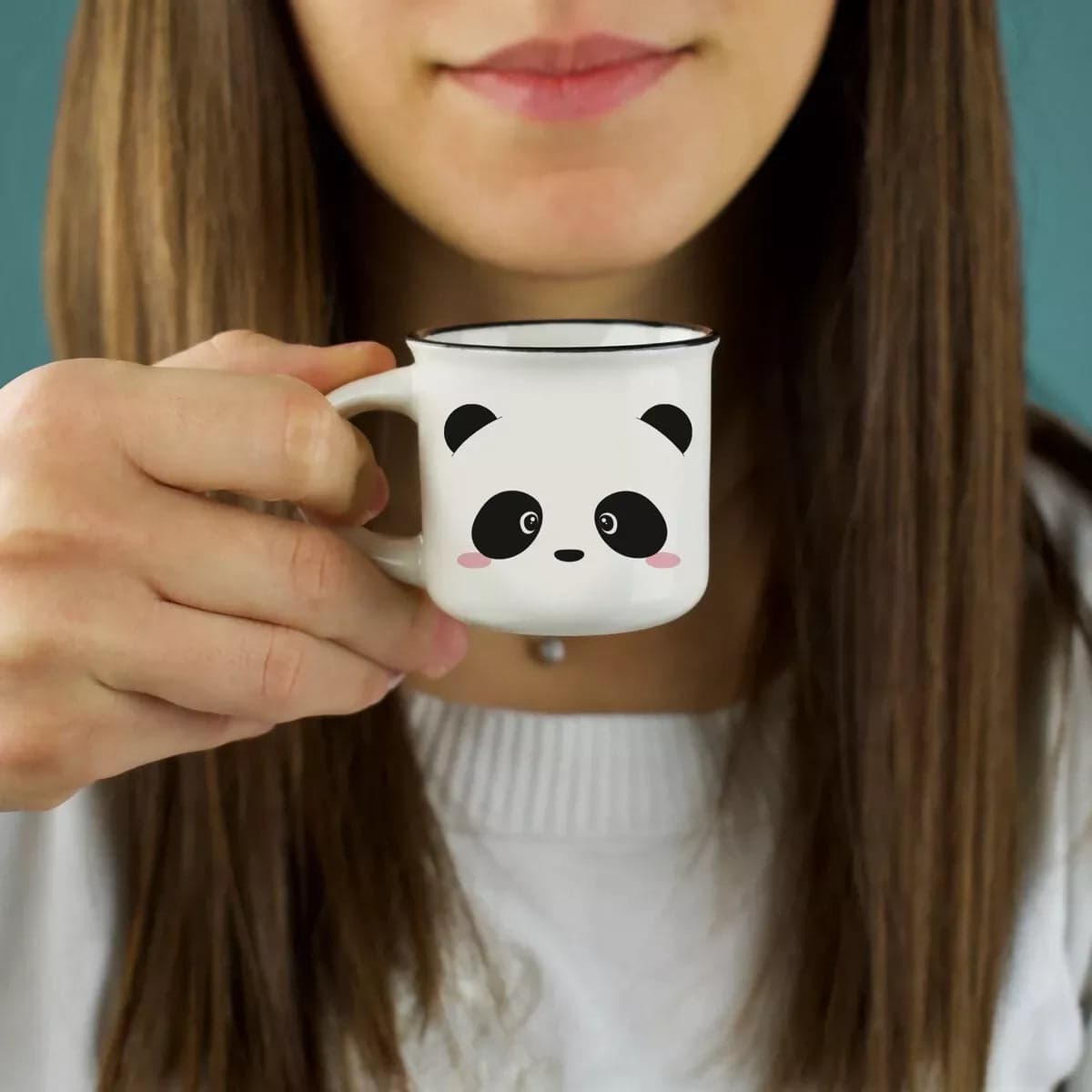 Set di 2 Tazzine da Caffè - Panda - Espresso For Two in Pectina Cartoleria Deja Vu - Crotone, commercioVirtuoso.it