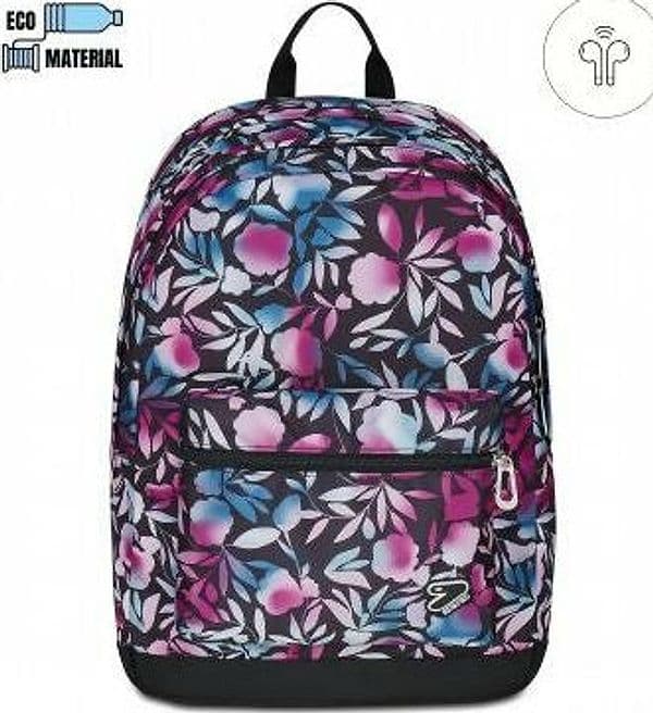 ZAINO scuola PRO XXL seven BLU VIOLA backpack CON EARPHONE WIRELESS the double