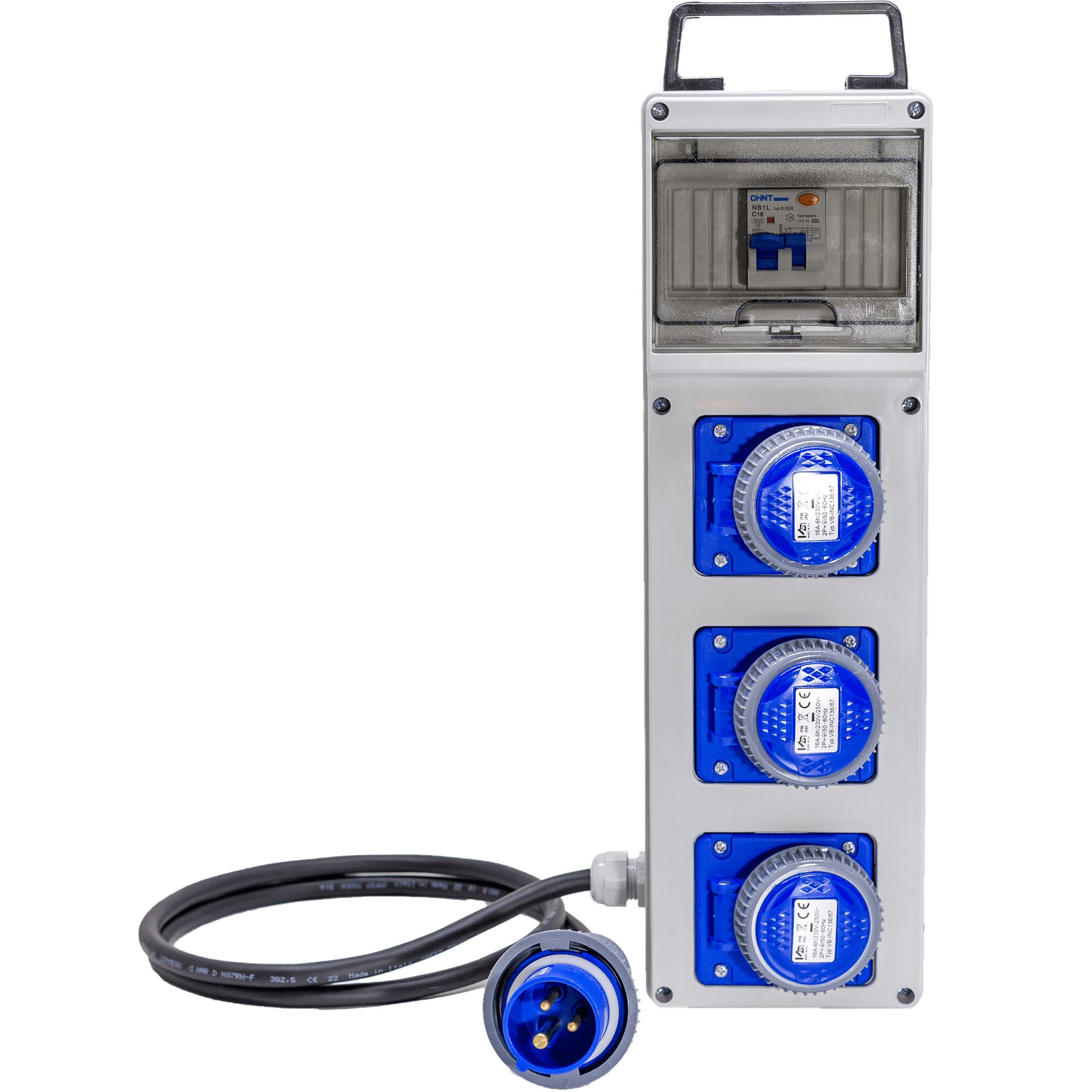 QUADRO TERMOP. 3 PRESE 2P+T 16A 230V IP67 - ElettroWatt.eu