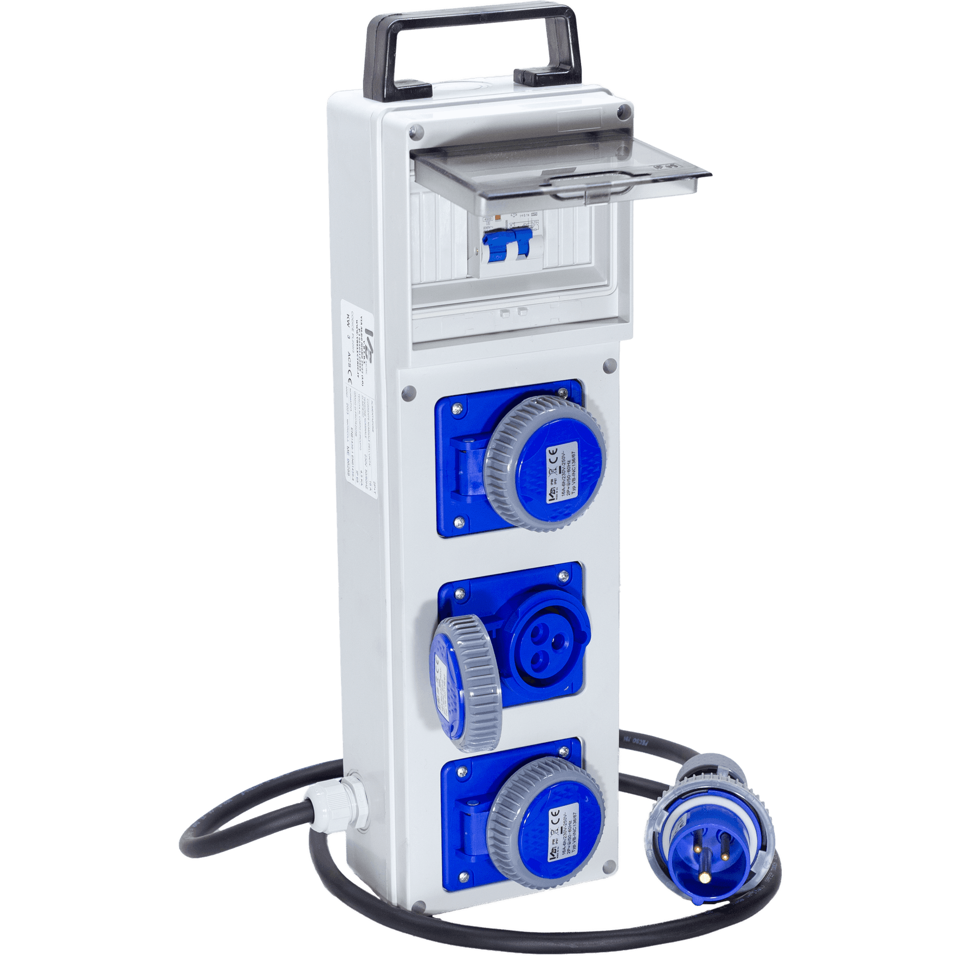 QUADRO TERMOP. 3 PRESE 2P+T 16A 230V IP67 - ElettroWatt.eu