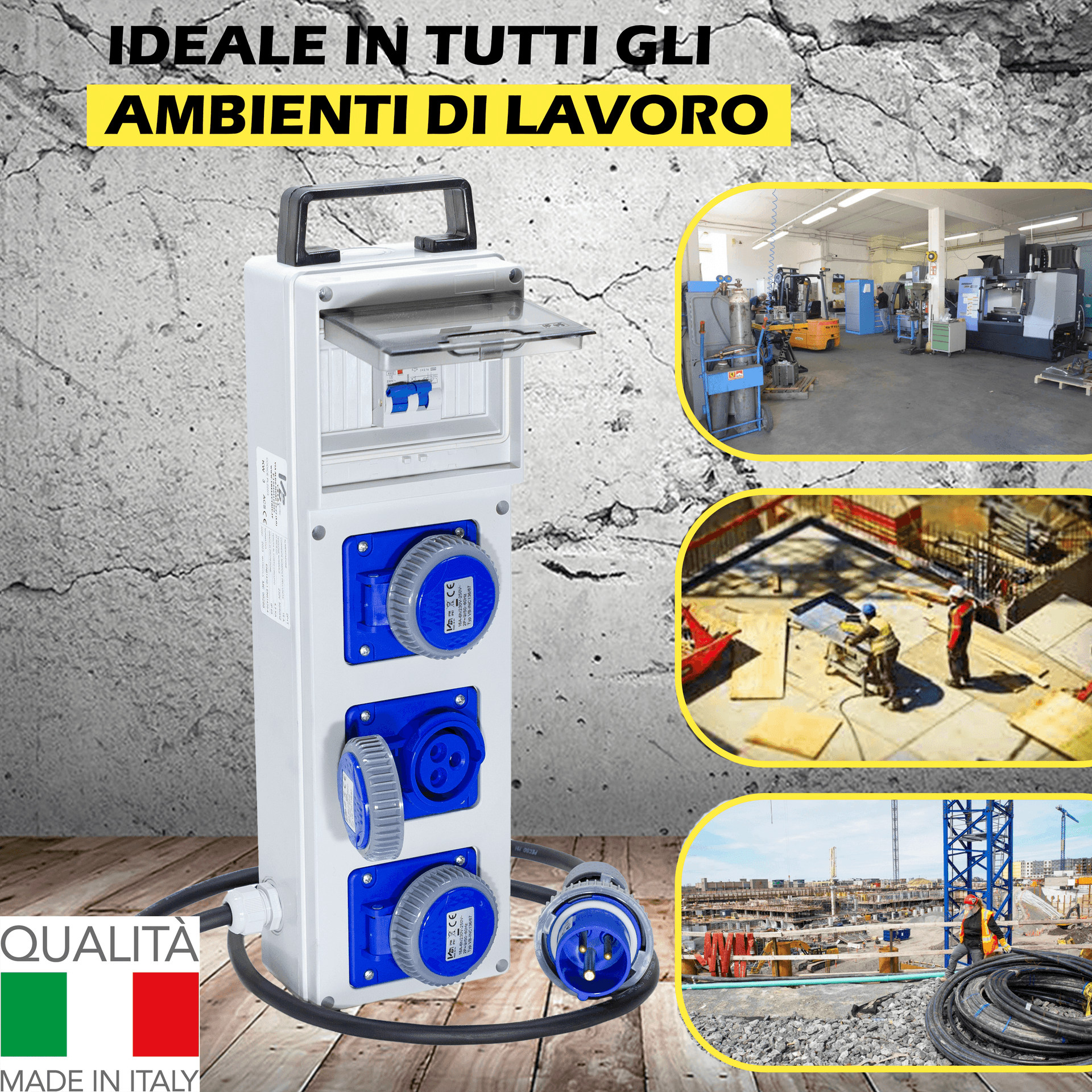 QUADRO TERMOP. 3 PRESE 2P+T 16A 230V IP67 - ElettroWatt.eu