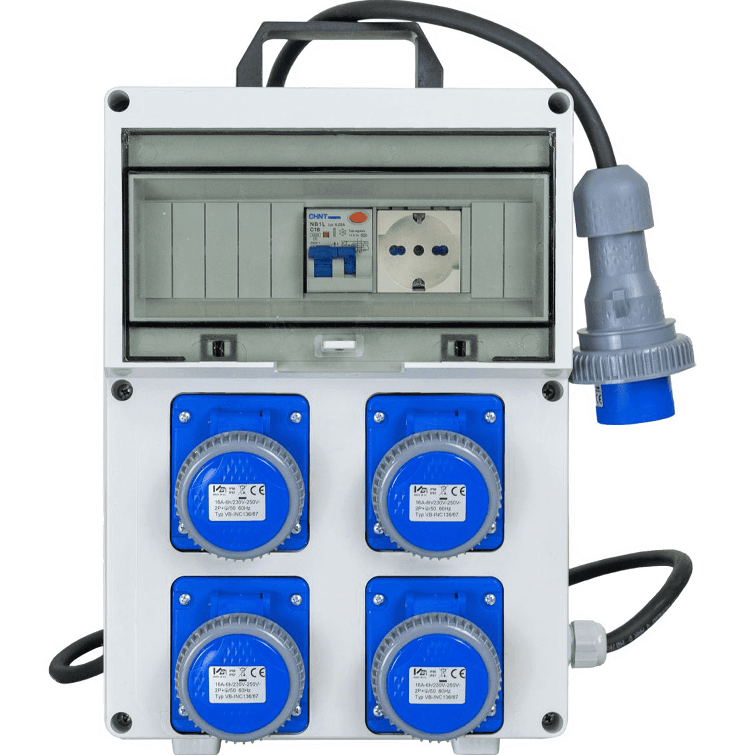 QUADRO TERMOP. 4 PRESE 2P+T 16A 230V IP67 - ElettroWatt.eu