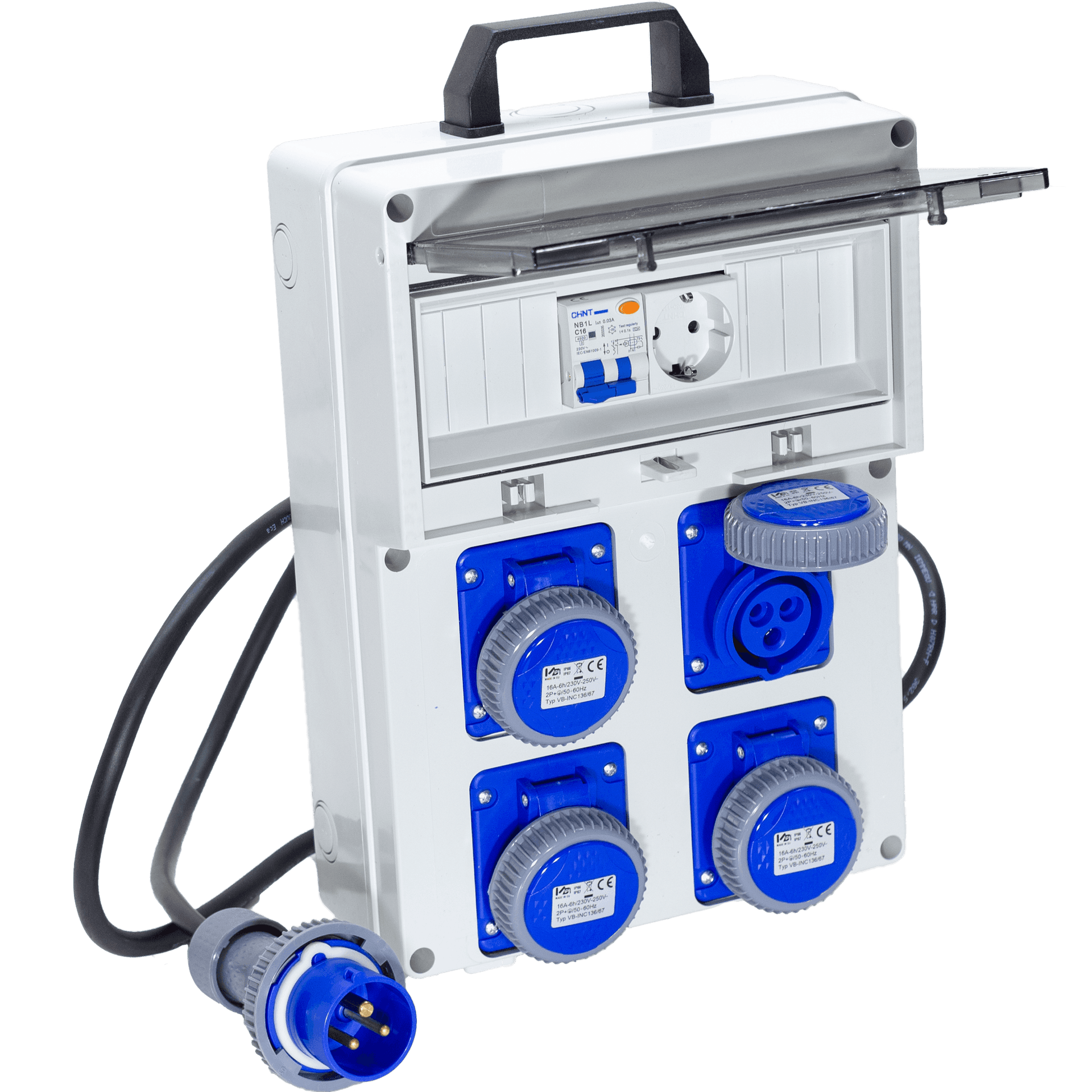QUADRO TERMOP. 4 PRESE 2P+T 16A 230V IP67 - ElettroWatt.eu