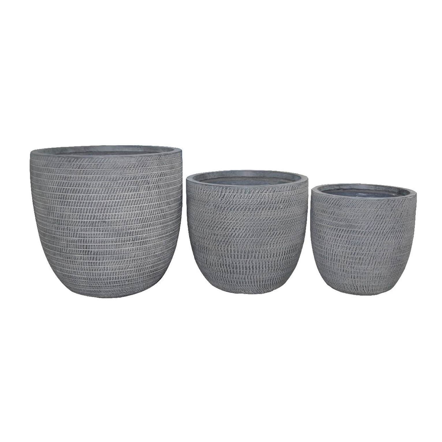 ALICIA - set di 3 vasi Grigio in Vasi Milani Home - Dueville, commercioVirtuoso.it