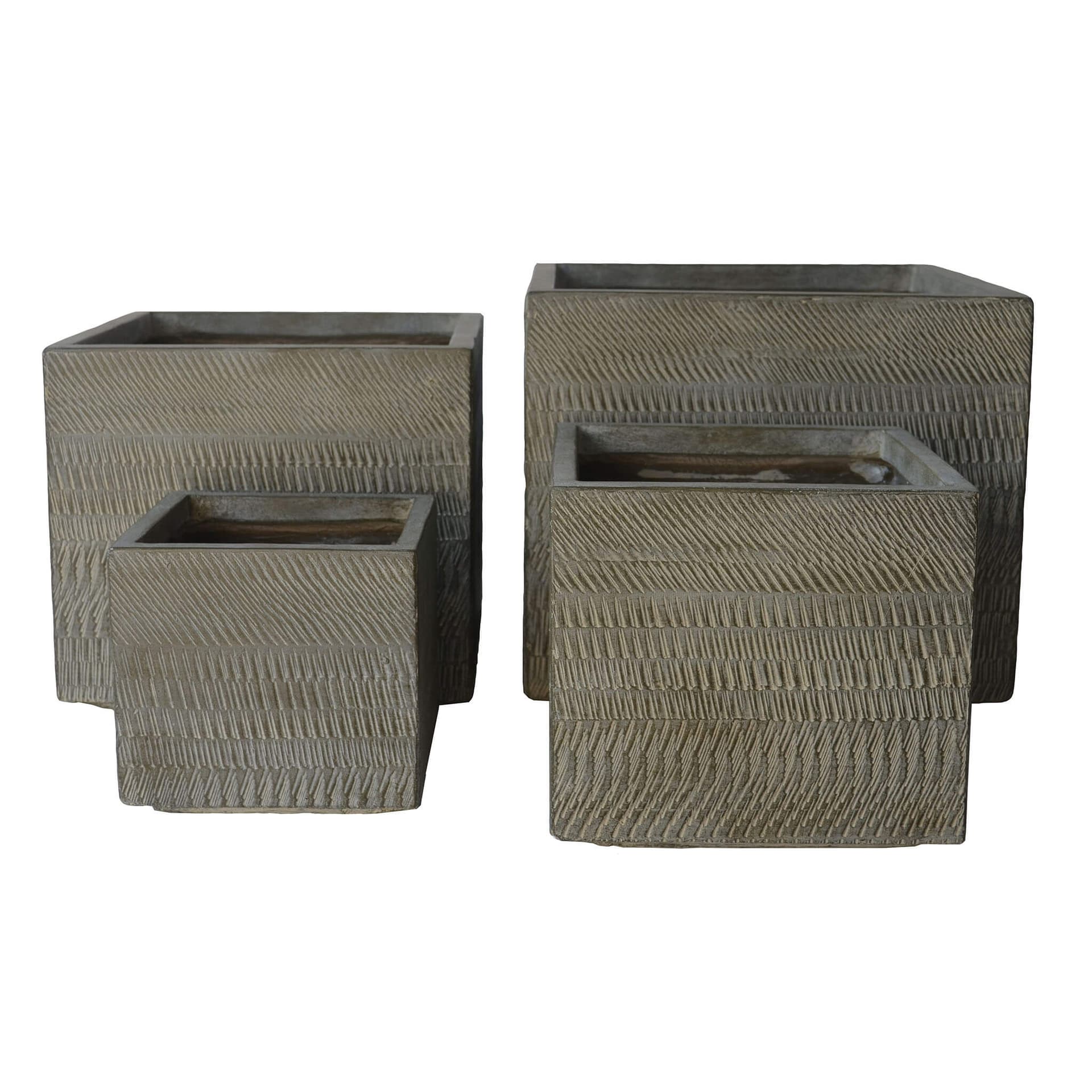 ACHILLEA - set di vasi in fibra sintetica Marrone in Vasi Milani Home - Dueville, commercioVirtuoso.it