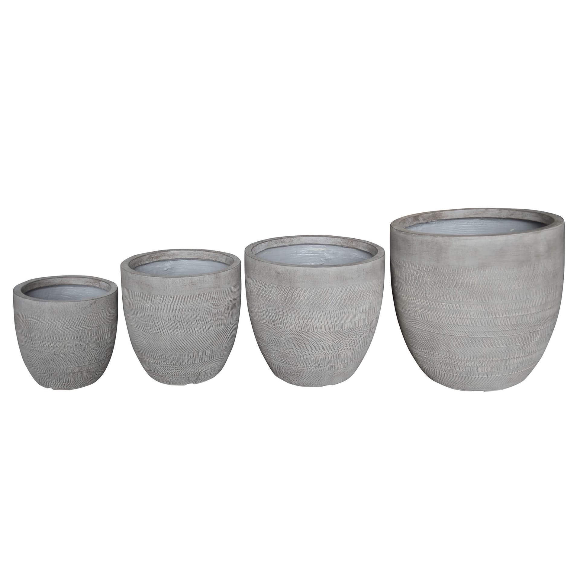 AFELANDRA - set di vasi in fibra sintetica Grigio in Vasi Milani Home - Dueville, commercioVirtuoso.it