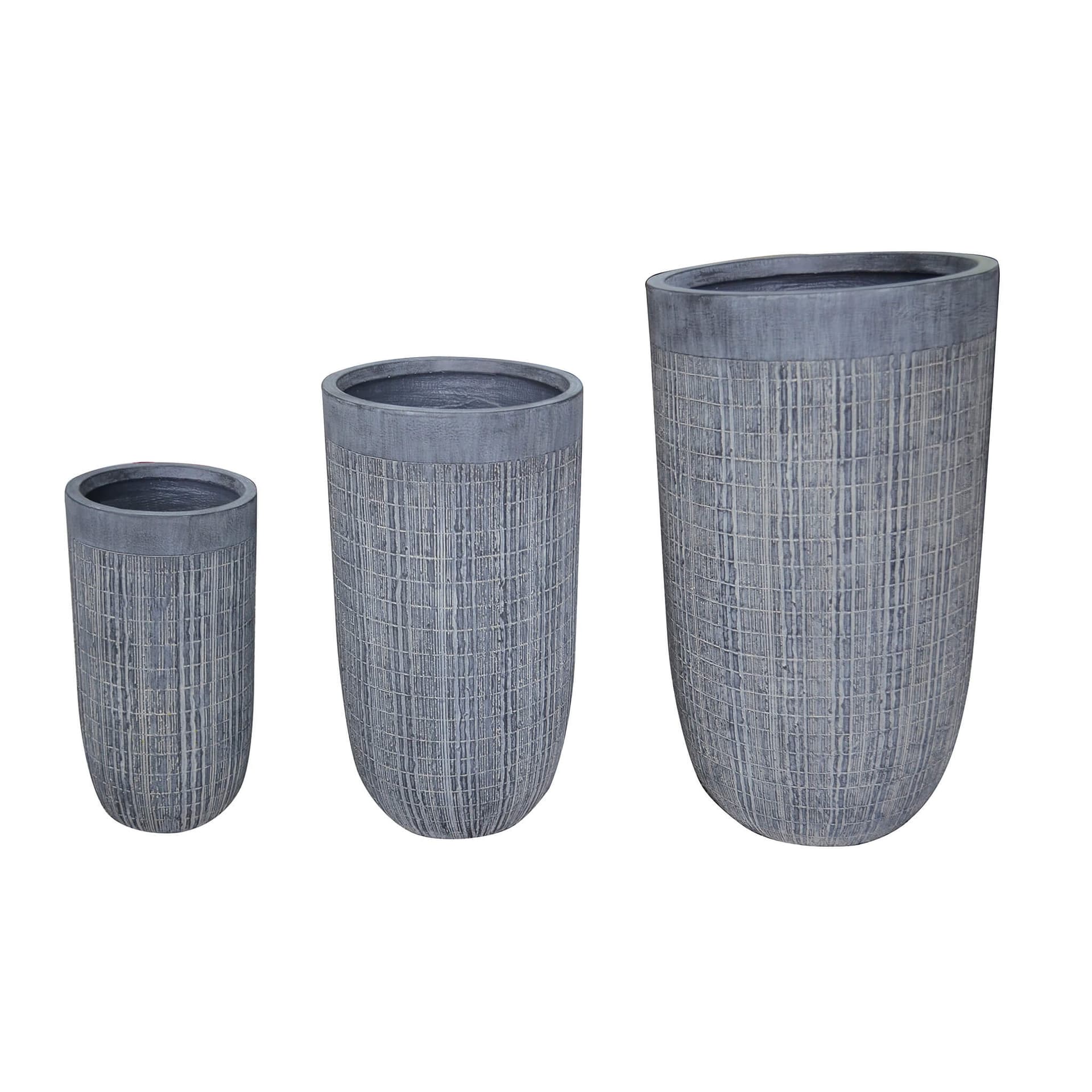 ALLORO - set di vasi in fibra sintetica Grigio in Vasi Milani Home - Dueville, commercioVirtuoso.it