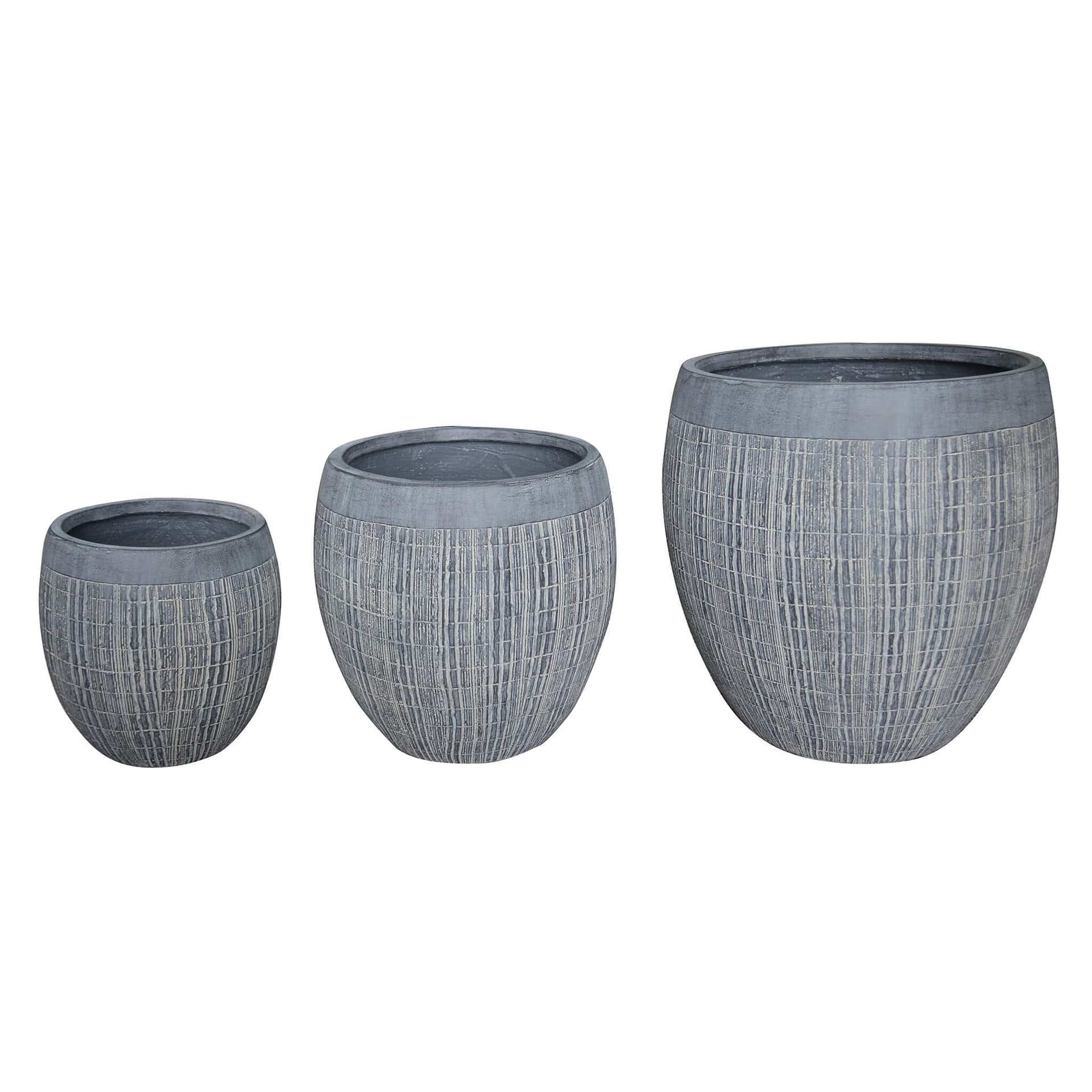BUGLOSSA - set di vasi in fibra sintetica Grigio in Vasi Milani Home - Dueville, commercioVirtuoso.it