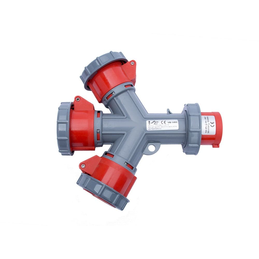 MOLTIPLICATORE SENZA CAVO 3 VIE 3P+T 16A 400V IP67