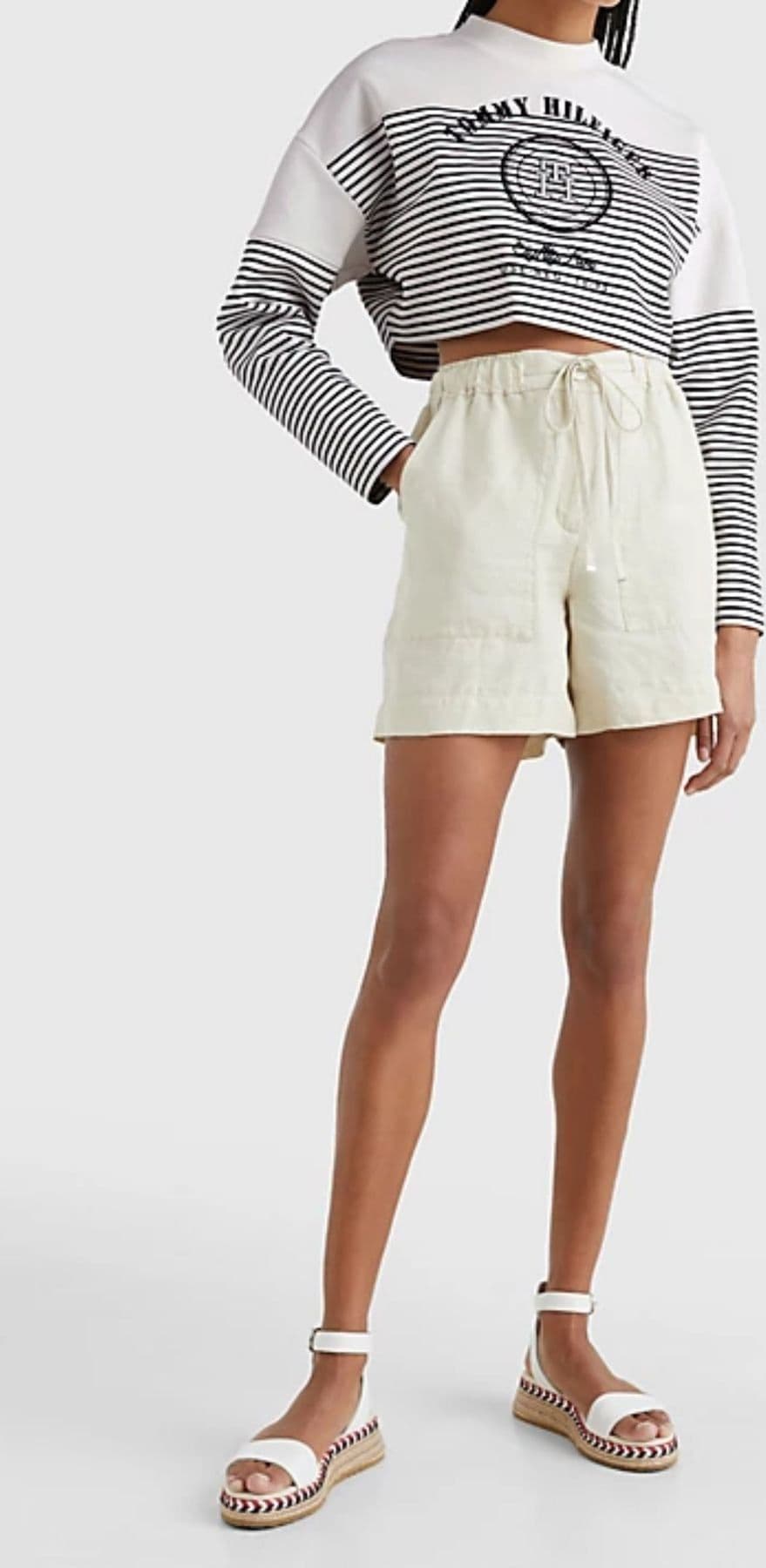 Tommy Hilfiger PANTALONCINO CASUAL LINEN SHORT da donna in Pantaloncini Drestige - Casamassima, commercioVirtuoso.it