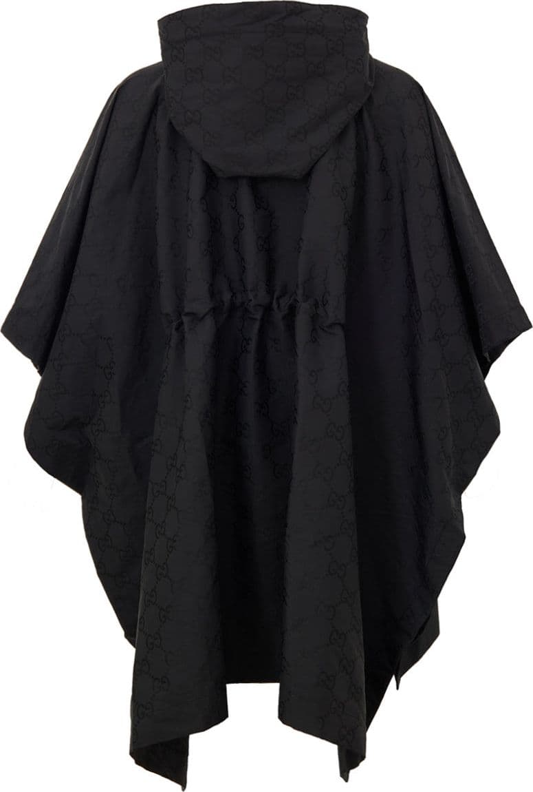 Gucci Mantella Nera con Logo Web e Stampa Monogramma GG da uomo in Cappotti Drestige - Casamassima, commercioVirtuoso.it