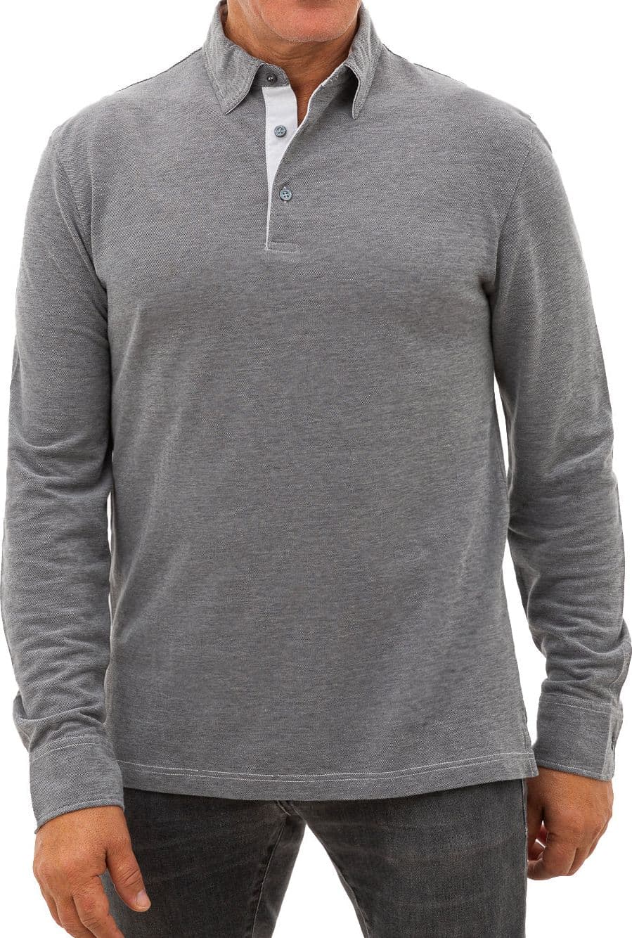 Corneliani Polo Grigia a Maniche lunghe da uomo in Polo Drestige - Casamassima, commercioVirtuoso.it