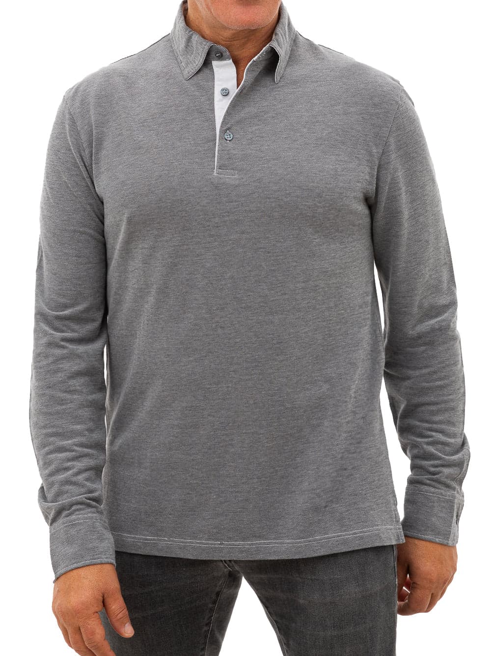 Corneliani Polo Grigia a Maniche lunghe da uomo in Polo Drestige - Casamassima, commercioVirtuoso.it