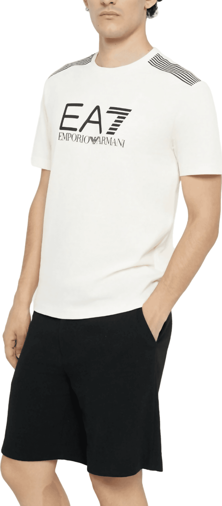Emporio Armani T-Shirt Uomo Girocollo 7 Lines in Jersey Di Misto Cotone Asv in T-shirt Euforia - Bronte, commercioVirtuoso.it