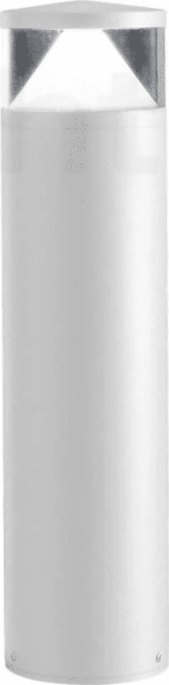 Paletto cilindrico per installazioni in esterno Ares Zefiro H 600 – Bianco – grigio