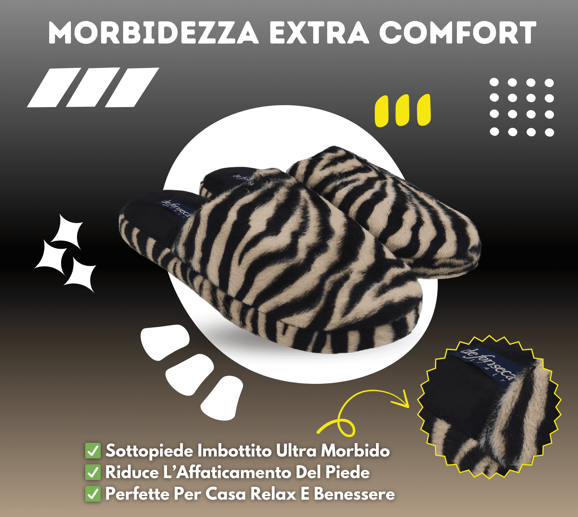 de fonseca Ciabatte Donna Invernali da Casa, Pantofole Calde e Pelose, Pantofola Animalier Leopardata in Ciabatte moda Primo Calzature - Venezia, commercioVirtuoso.it