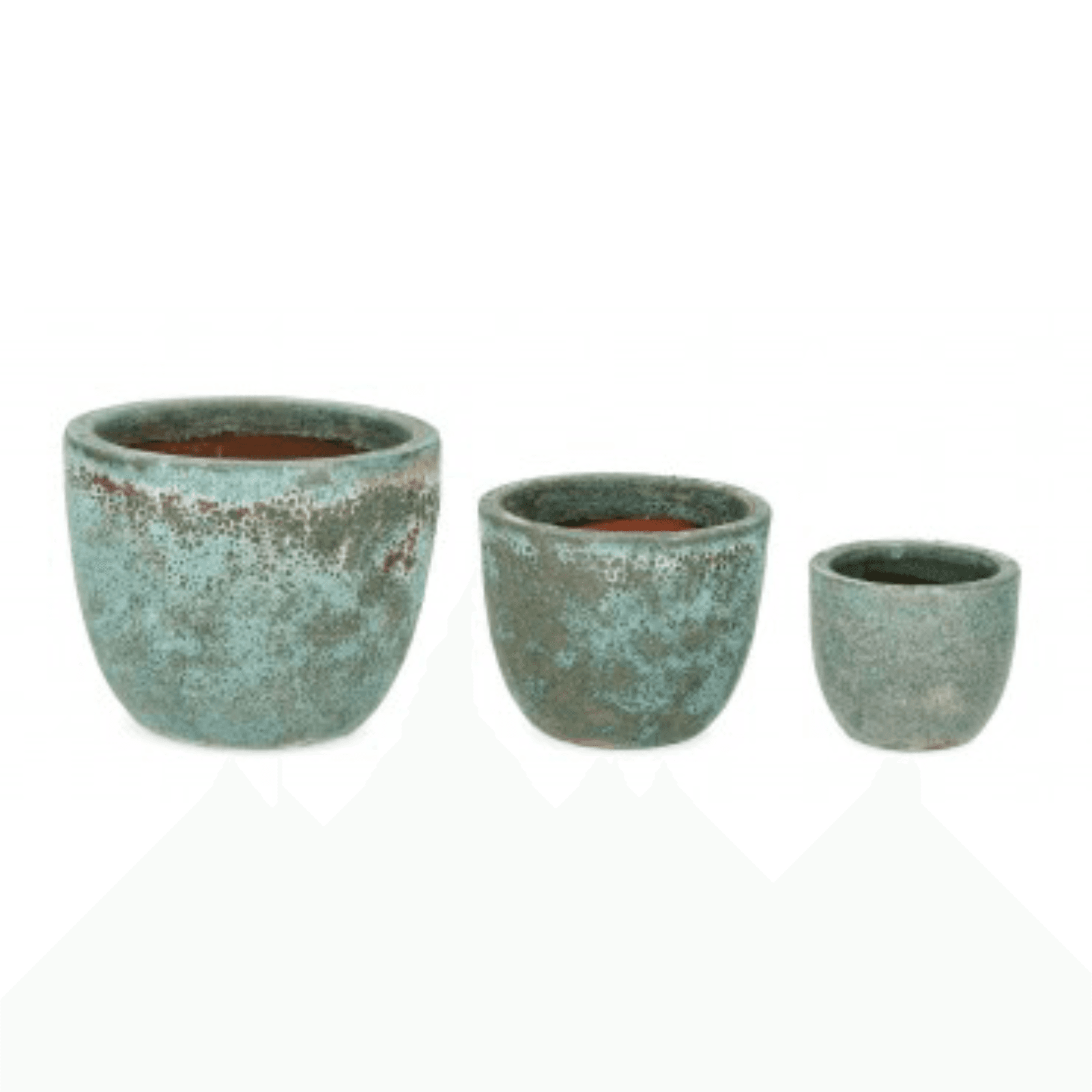 Set 3 PortaVaso Duyen Svas in terracotta smaltata per uso interno ed esterno. - 4
