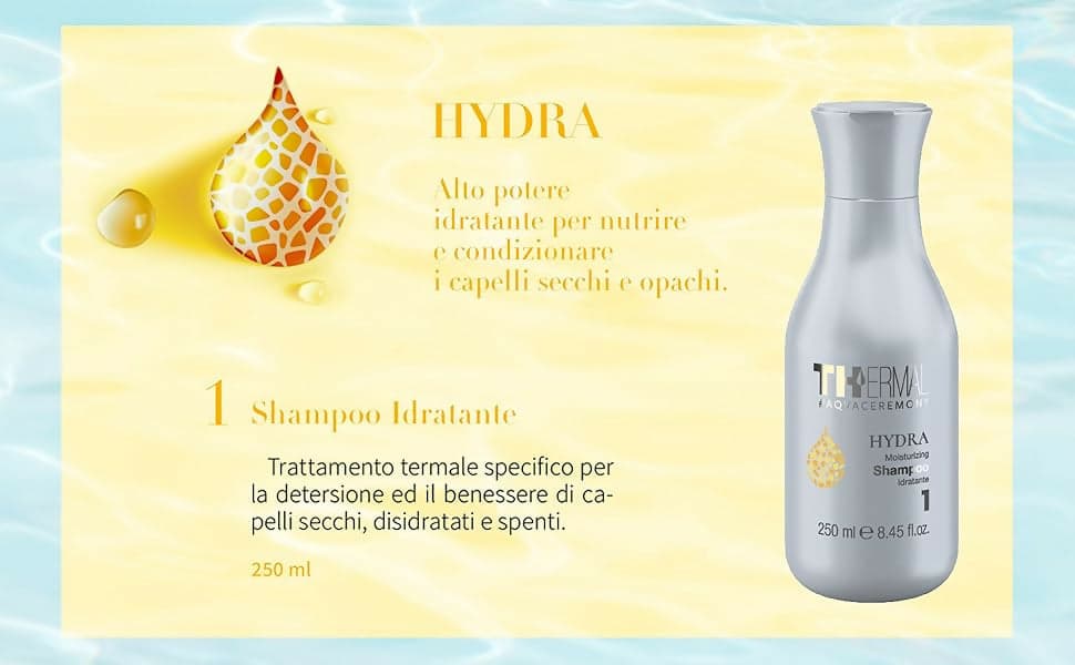 Shampoo Idratante Capelli Secchi e Disidratati Emsibeth Thermal Hydra – Shampoo Nutriente Professionale con Acqua Termale, Azione Anti Secchezza, Capelli Morbidi, Luminosi e Setosi in Shampoo Ricci Perfetti - Partinico, commercioVirtuoso.it