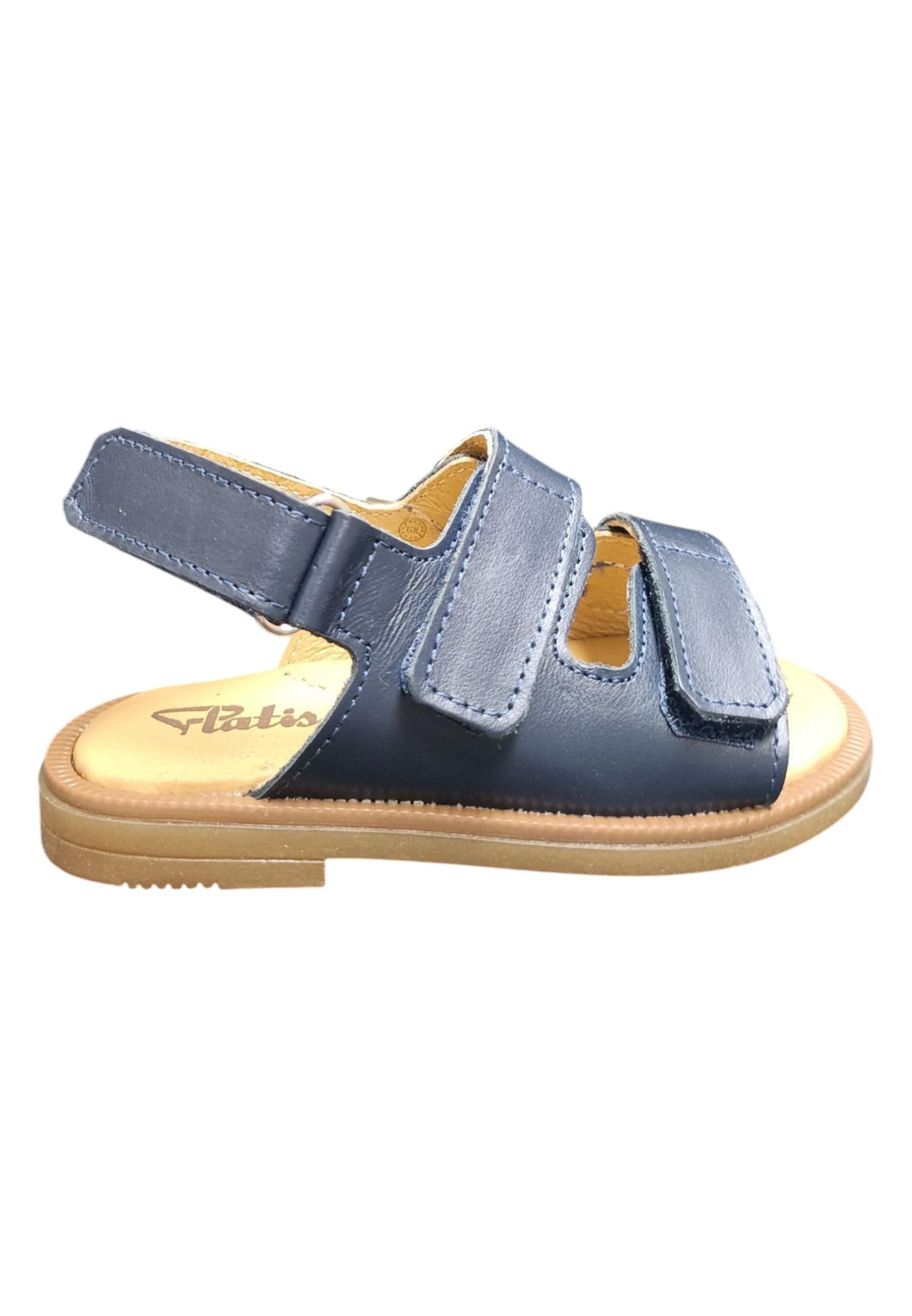 Sandalo bambino Platis Open Classic blue pelle - Sandalo da passeggio con velcro - 6