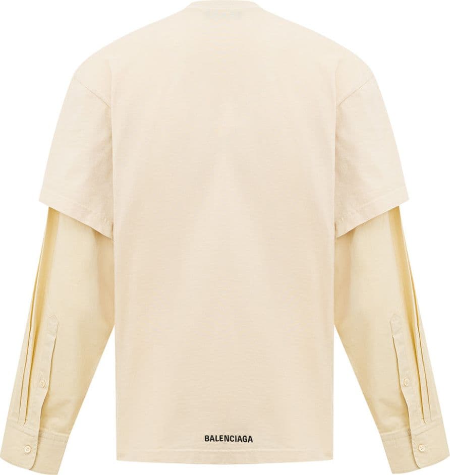 Balenciaga Layered T-Shirt Color Crema da uomo in T-shirt Drestige - Casamassima, commercioVirtuoso.it