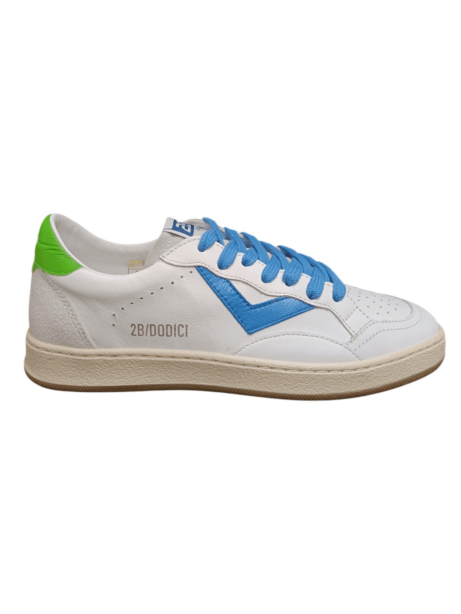 Scarpe sneakers Bambini e ragazzi 2B12 JRPLAY  bianco-celeste-verde laccio - 6