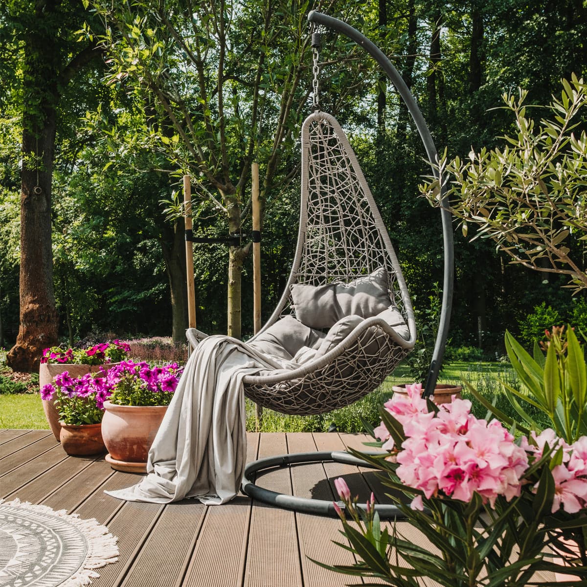 JACKALYN - sedia sospesa da giardino Grigio in Amache Milani Home - Dueville, commercioVirtuoso.it