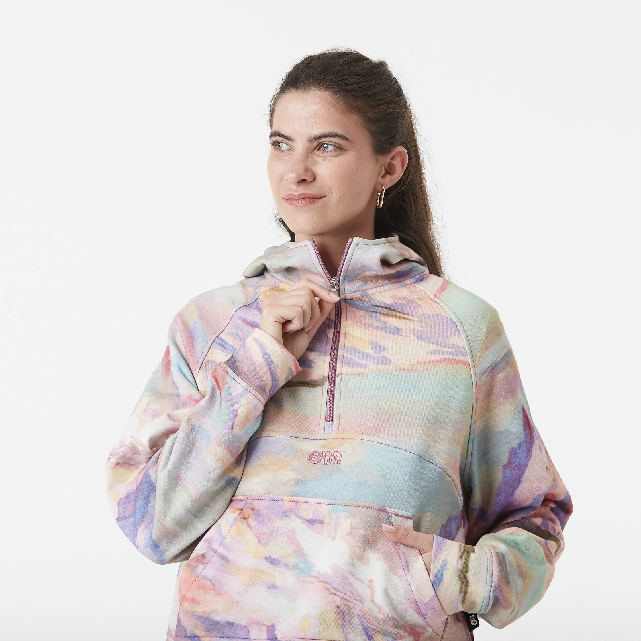 Felpa Cappuccio Donna Picture Quena 1/2 Zip