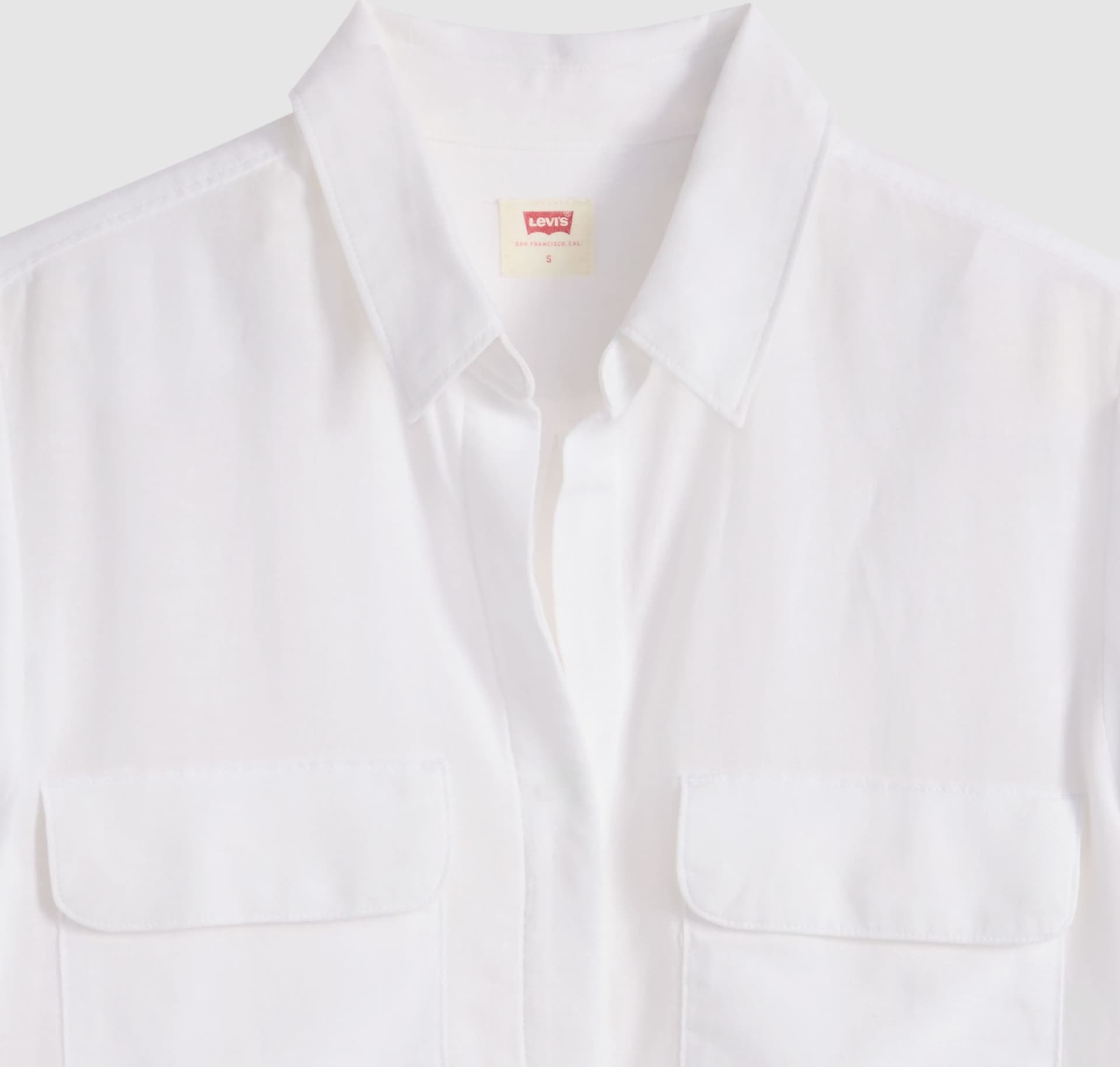 Levi's Camicia Donna Elaine in Cotone Lino ed ECOVERO™ Bianco Relaxed Fit in Bluse e camicie Broadway Red - Barletta, commercioVirtuoso.it
