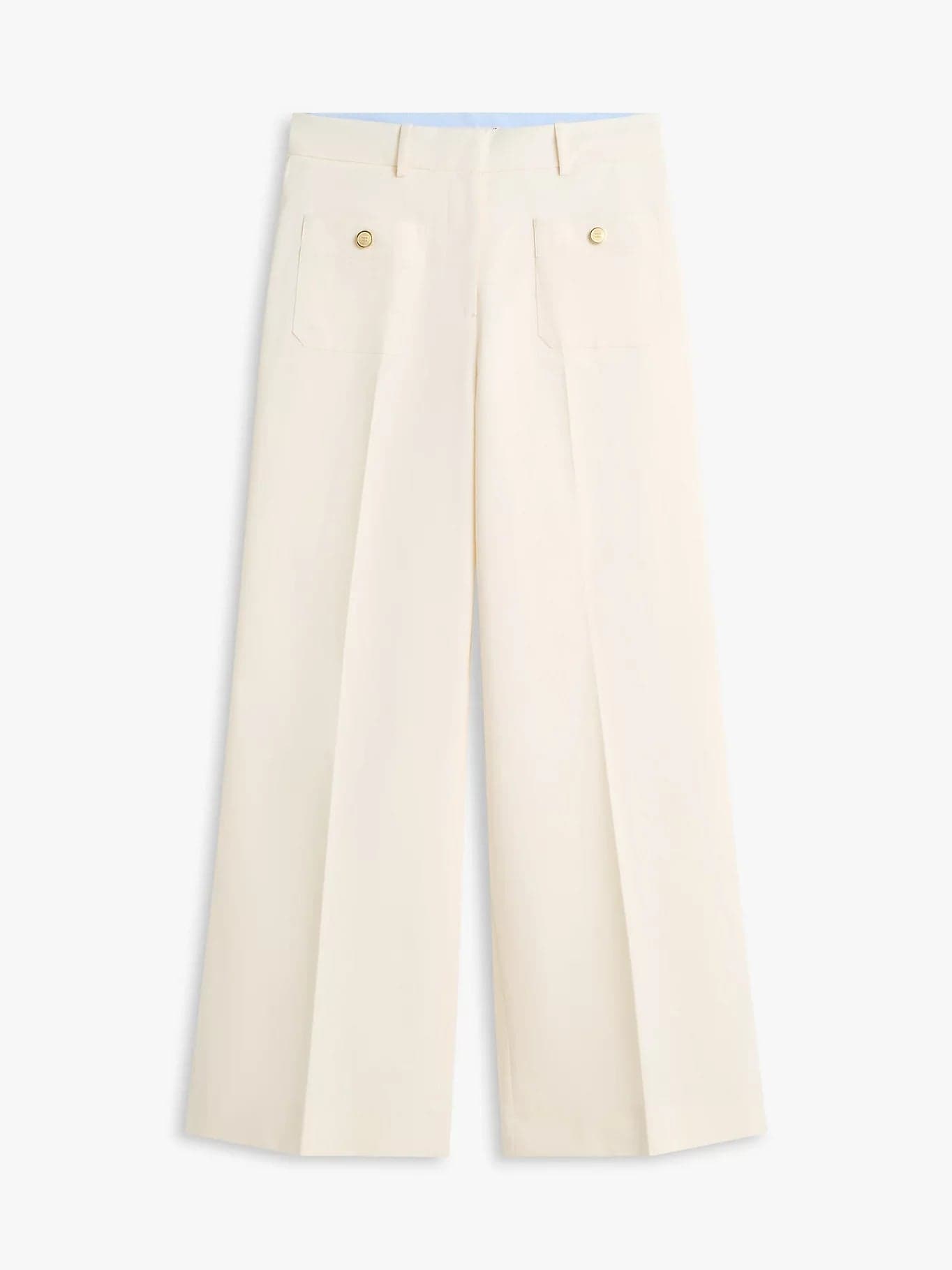 Pantalone donna Tommy Hilfiger chino ampio bianco con bottoni dorati WW0WW49002AEF in Autocategorizzazione Broadway Red - Barletta, commercioVirtuoso.it