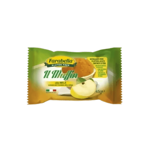 Muffin alla mela golden dell'alto adige senza glutine e privo di lattosio 45g Farabella