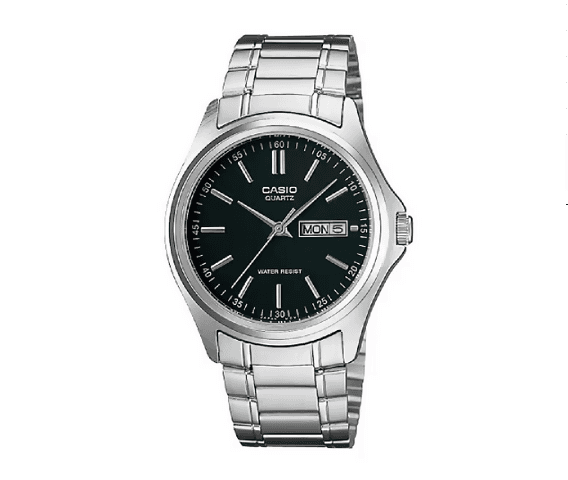 Orologio Casio per uomo Serie MTP-1239, sfondo quadrante argento, blu e nero in acciaio, con segna data in Orologi da polso Loweconomy - Marineo, commercioVirtuoso.it