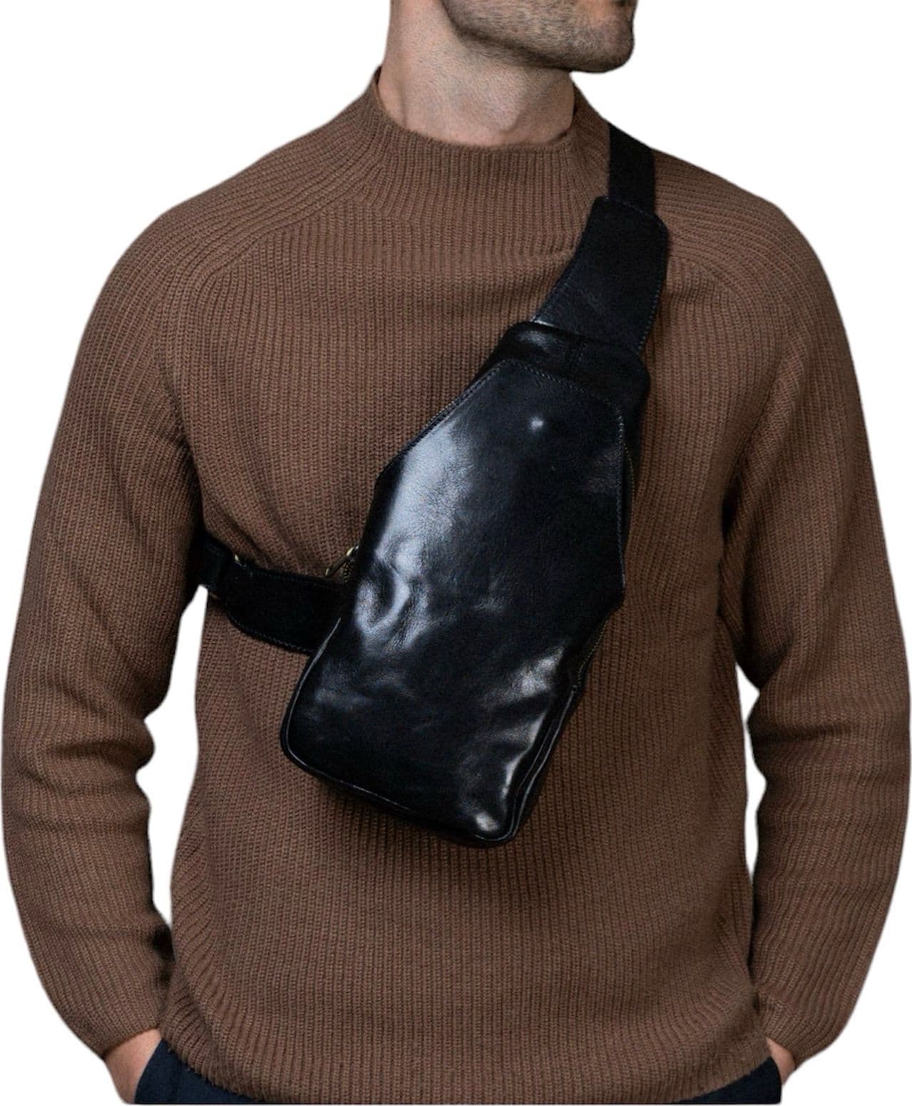 Modarno Borsa Uomo in vera pelle Marsupio Monospalla Jump in Organizer borsa Modarno - Sesto Fiorentino, commercioVirtuoso.it