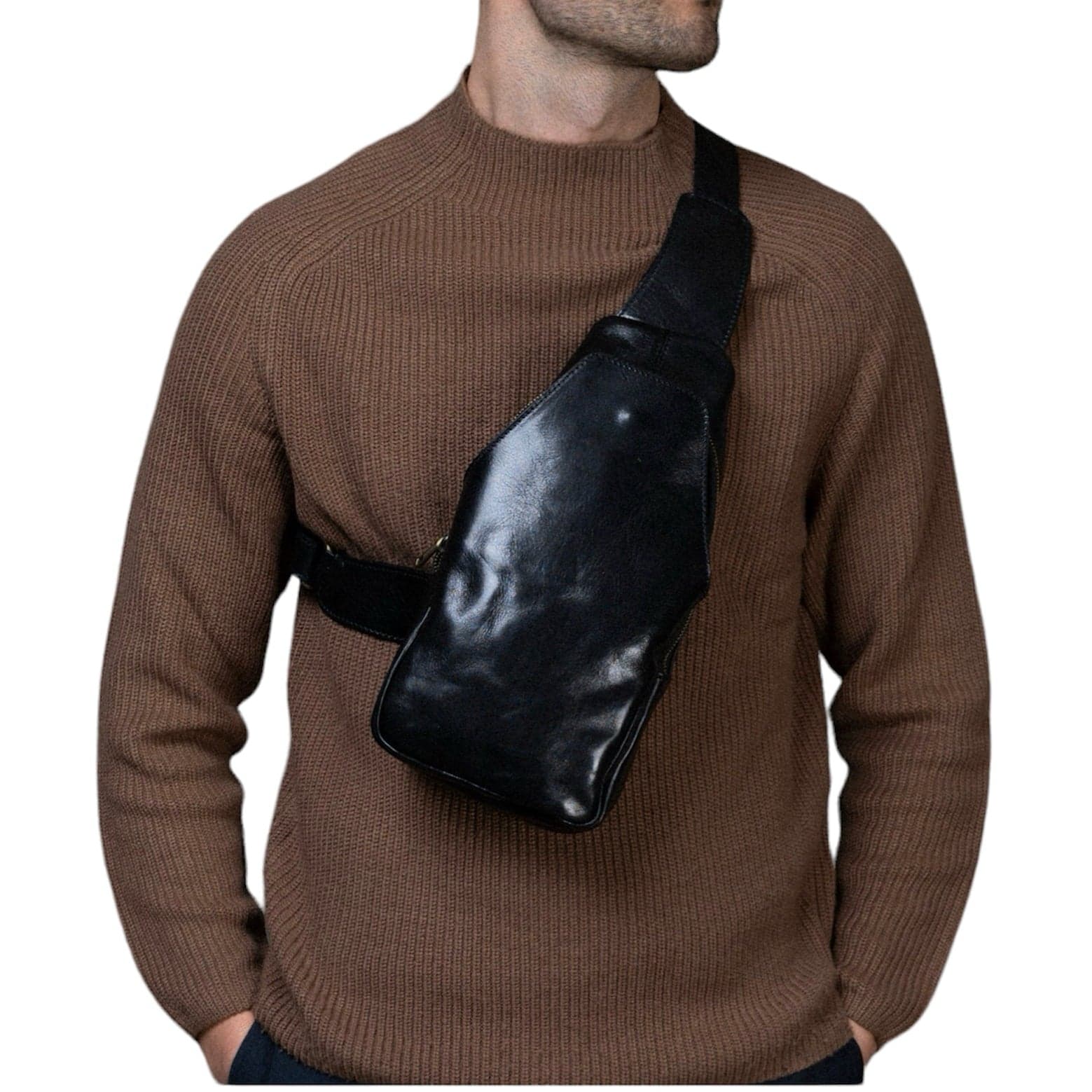 Modarno Borsa Uomo in vera pelle Marsupio Monospalla Jump in Organizer borsa Modarno - Sesto Fiorentino, commercioVirtuoso.it