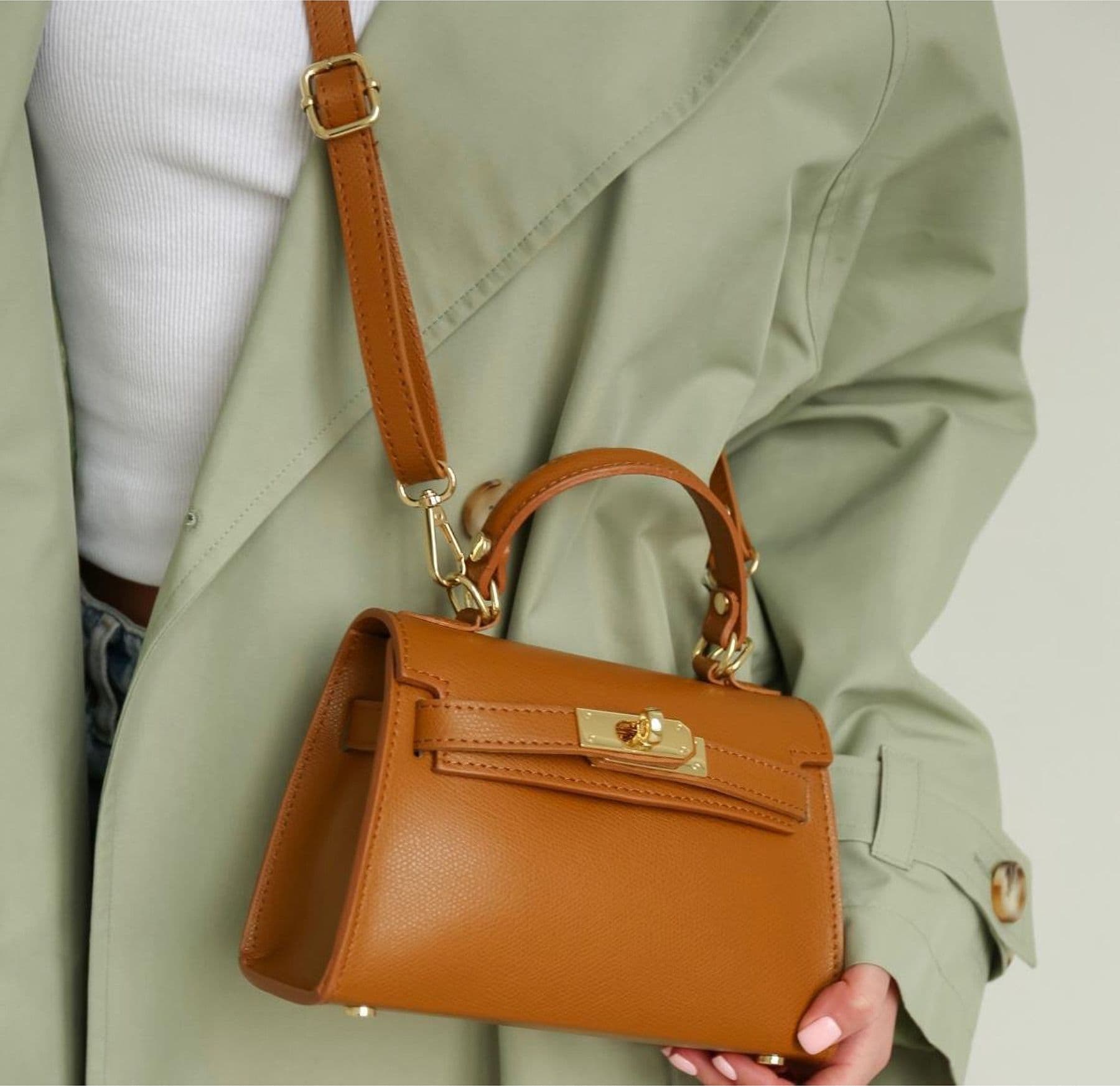Modarno Borsetta donna "Kelly" in vera pelle Saffiano  21x8x14 cm in Organizer borsa Modarno - Sesto Fiorentino, commercioVirtuoso.it