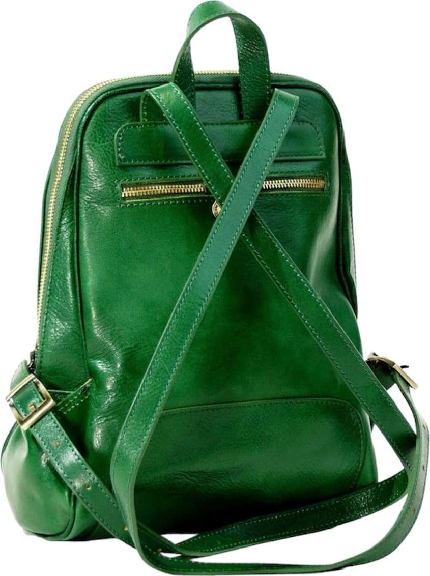 Modarno Zaino in cuoio medio con zipper 30x8x21 cm in Organizer borsa Modarno - Sesto Fiorentino, commercioVirtuoso.it