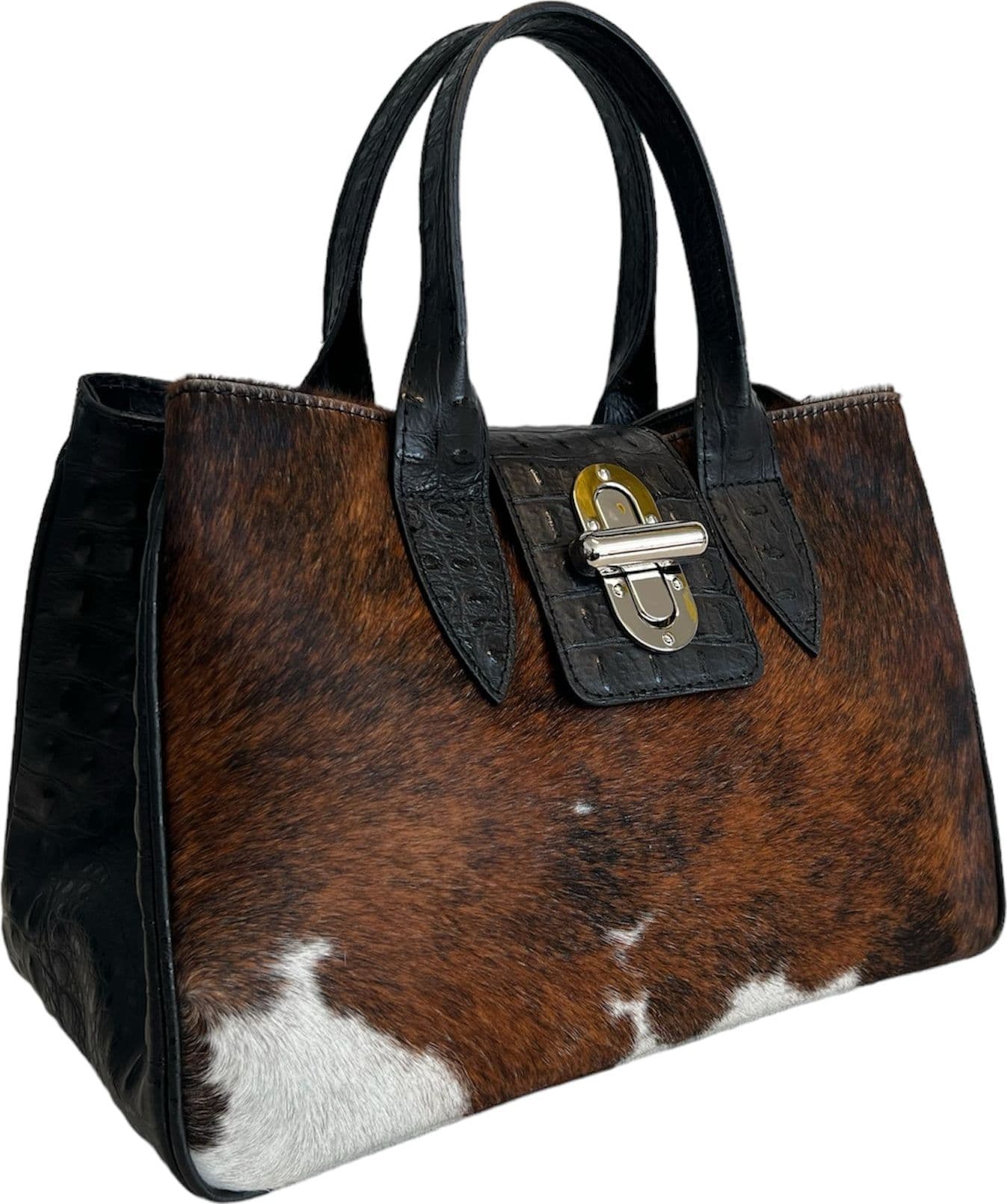 Modarno Borsa a mano in vera pelle con stampa coccodrillo e cavallino  35x18x24 cm in Organizer borsa Modarno - Sesto Fiorentino, commercioVirtuoso.it