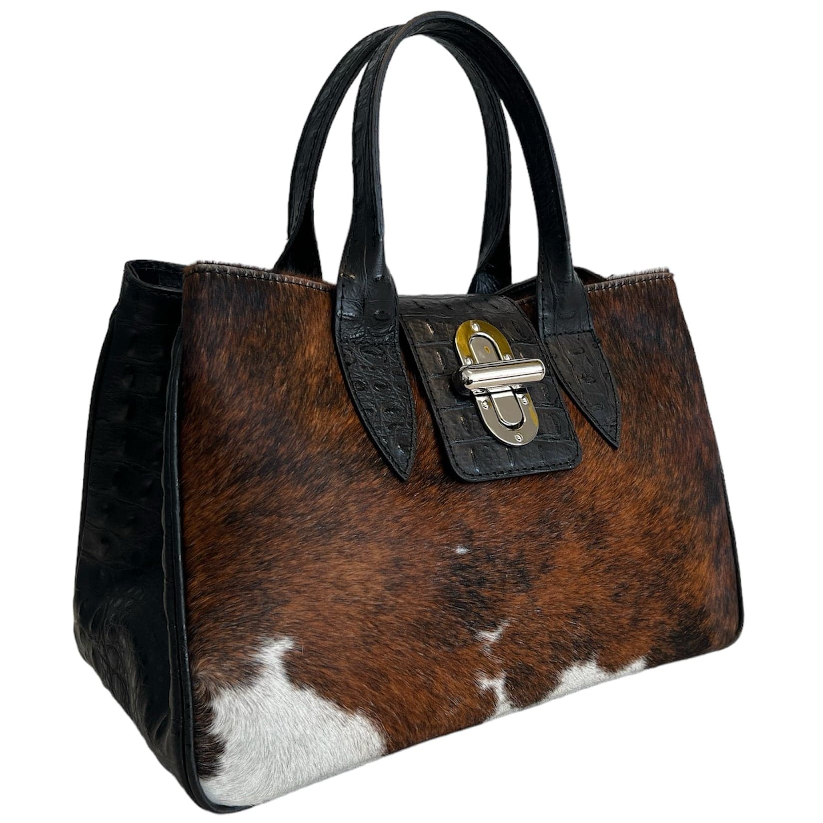 Modarno Borsa a mano in vera pelle con stampa coccodrillo e cavallino  35x18x24 cm in Organizer borsa Modarno - Sesto Fiorentino, commercioVirtuoso.it