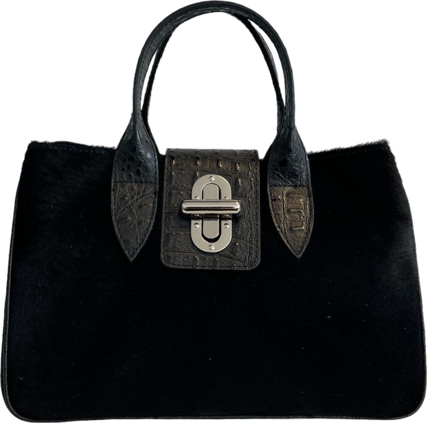 Modarno Borsa a mano in vera pelle con stampa coccodrillo e cavallino  35x18x24 cm in Organizer borsa Modarno - Sesto Fiorentino, commercioVirtuoso.it