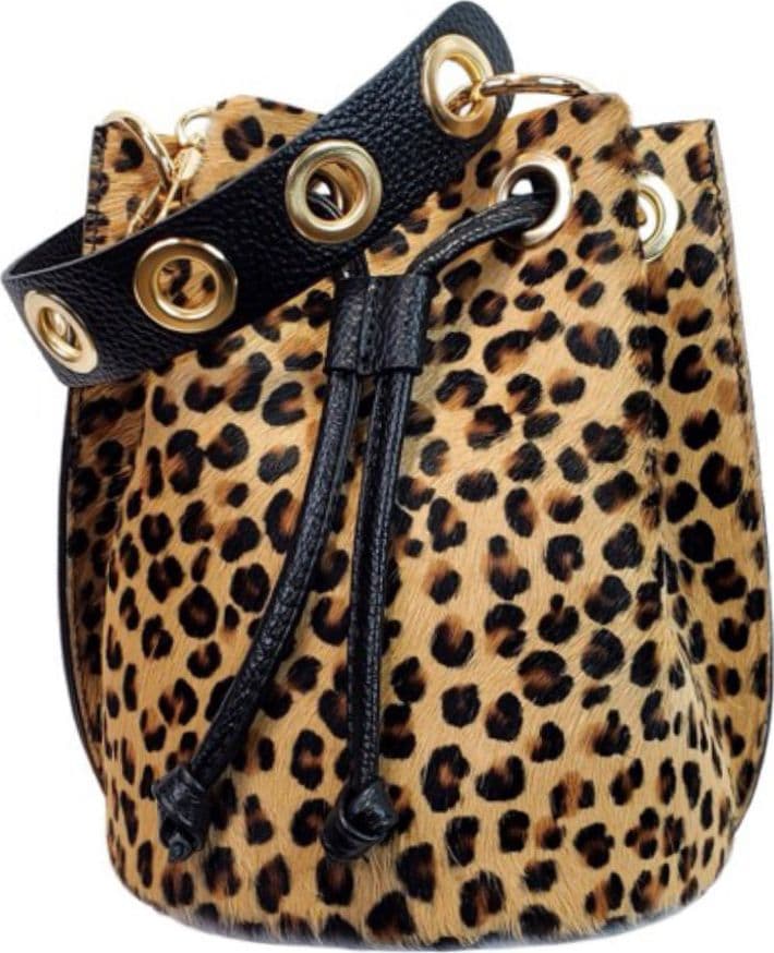Modarno Borsetta a secchiello con dettagli circolari Cavallino 17x16x20cm in Organizer borsa Modarno - Sesto Fiorentino, commercioVirtuoso.it