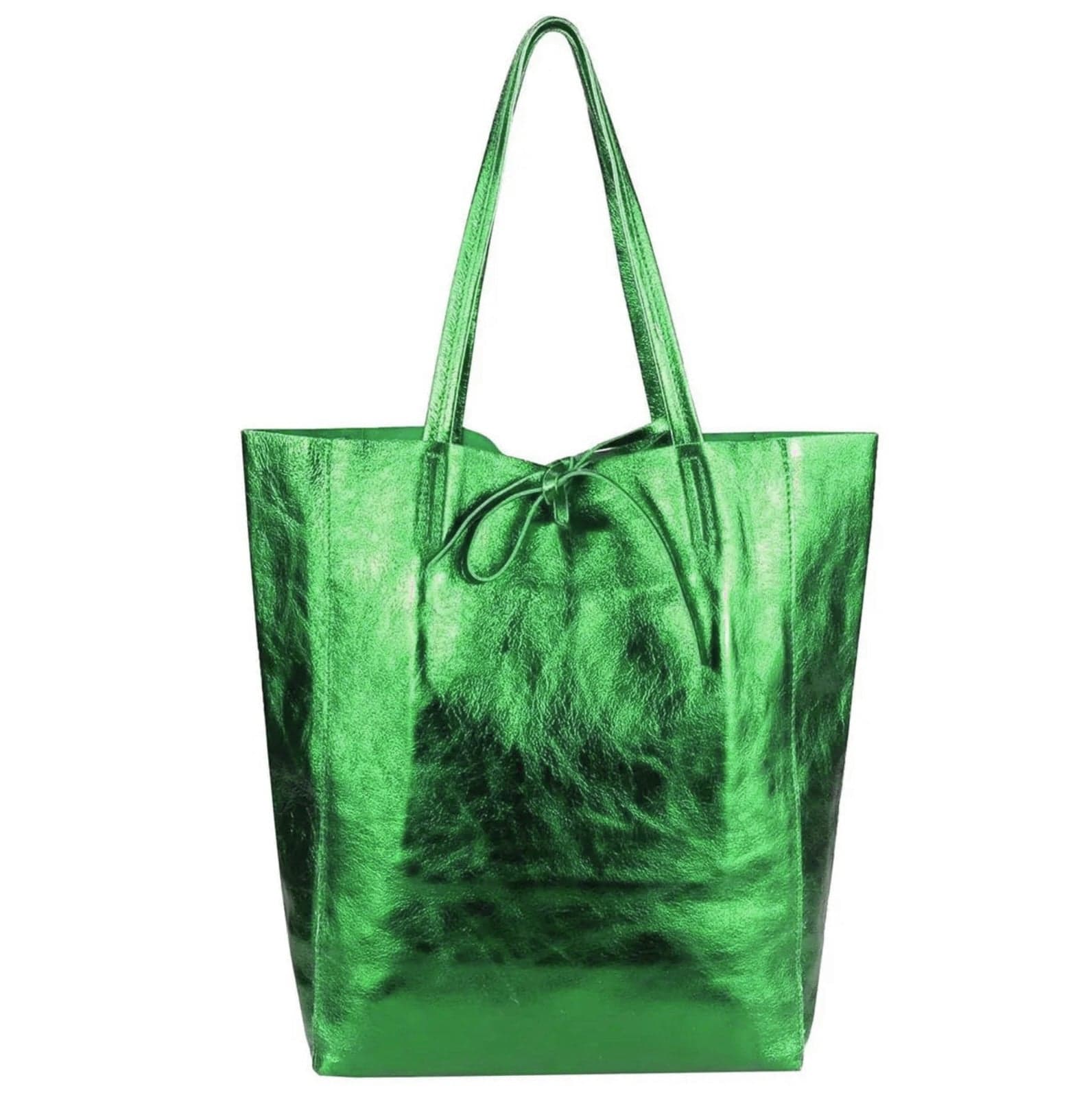 Modarno Shopper Bag a spalla in pelle Metallizzata con doppio manico e tasca interna in pelle Metallizzata in Borse a spalla Modarno - Sesto Fiorentino, commercioVirtuoso.it