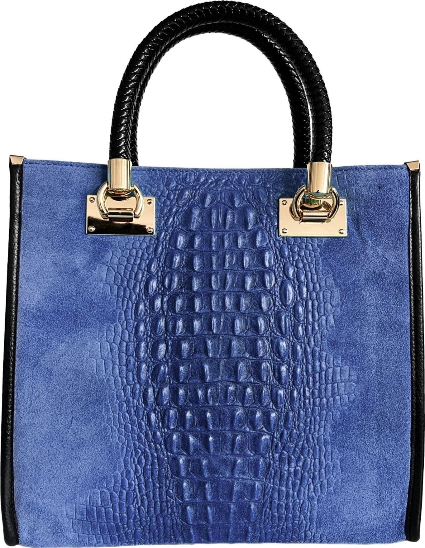 Modarno Borsa donna a tracolla - borsa a mano in pelle camoscio stampa cocco in Organizer borsa Modarno - Sesto Fiorentino, commercioVirtuoso.it