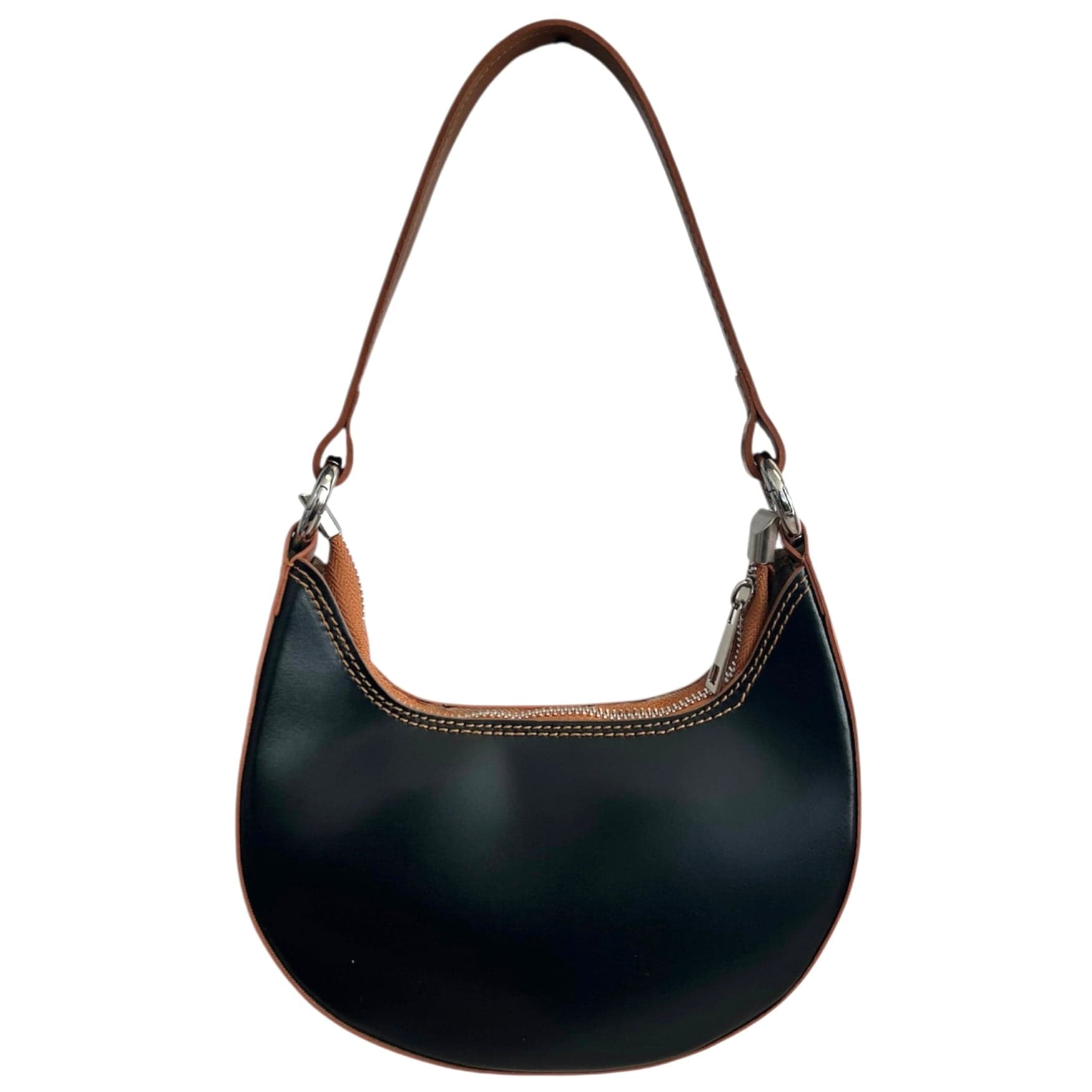 Modarno Borsetta Donna a mano con manico removibile Bicolore in Vera Pelle di Vacchetta 21x5x12 cm in Organizer borsa Modarno - Sesto Fiorentino, commercioVirtuoso.it