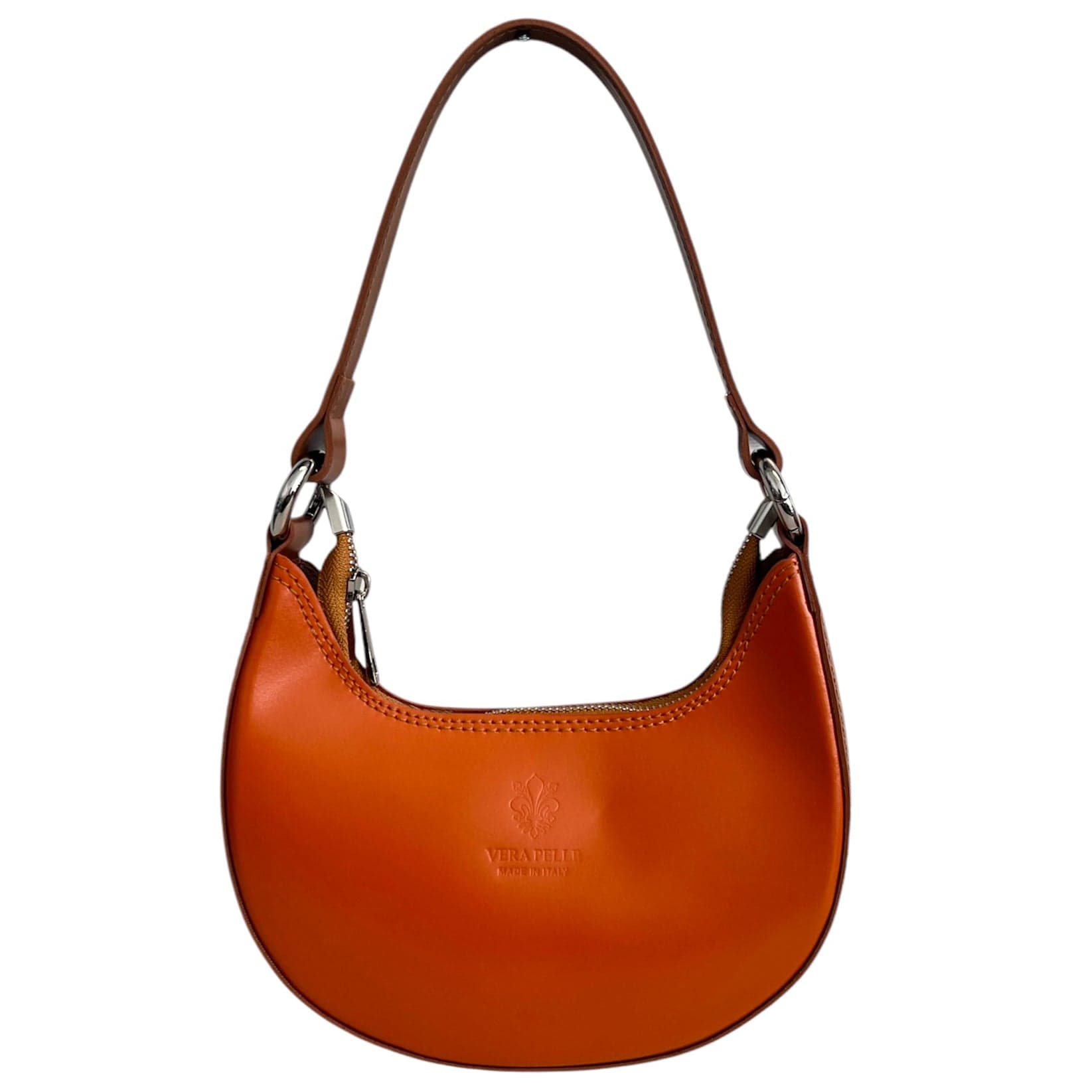 Modarno Borsetta Donna a mano con manico removibile Bicolore in Vera Pelle di Vacchetta 21x5x12 cm in Organizer borsa Modarno - Sesto Fiorentino, commercioVirtuoso.it