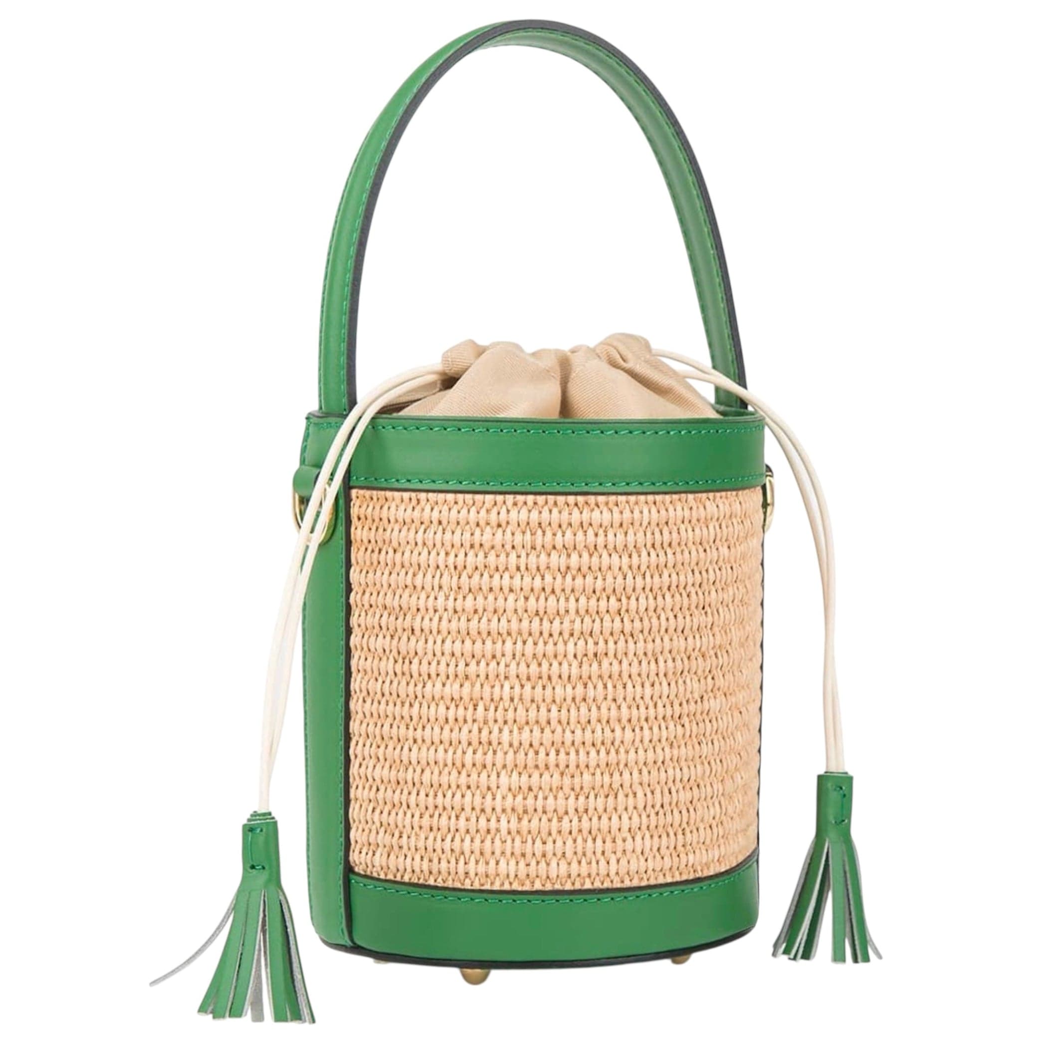 Modarno Borsa Secchiello in Vera Pelle spazzolata e rafia 18x13x16 cm in Organizer borsa Modarno - Sesto Fiorentino, commercioVirtuoso.it