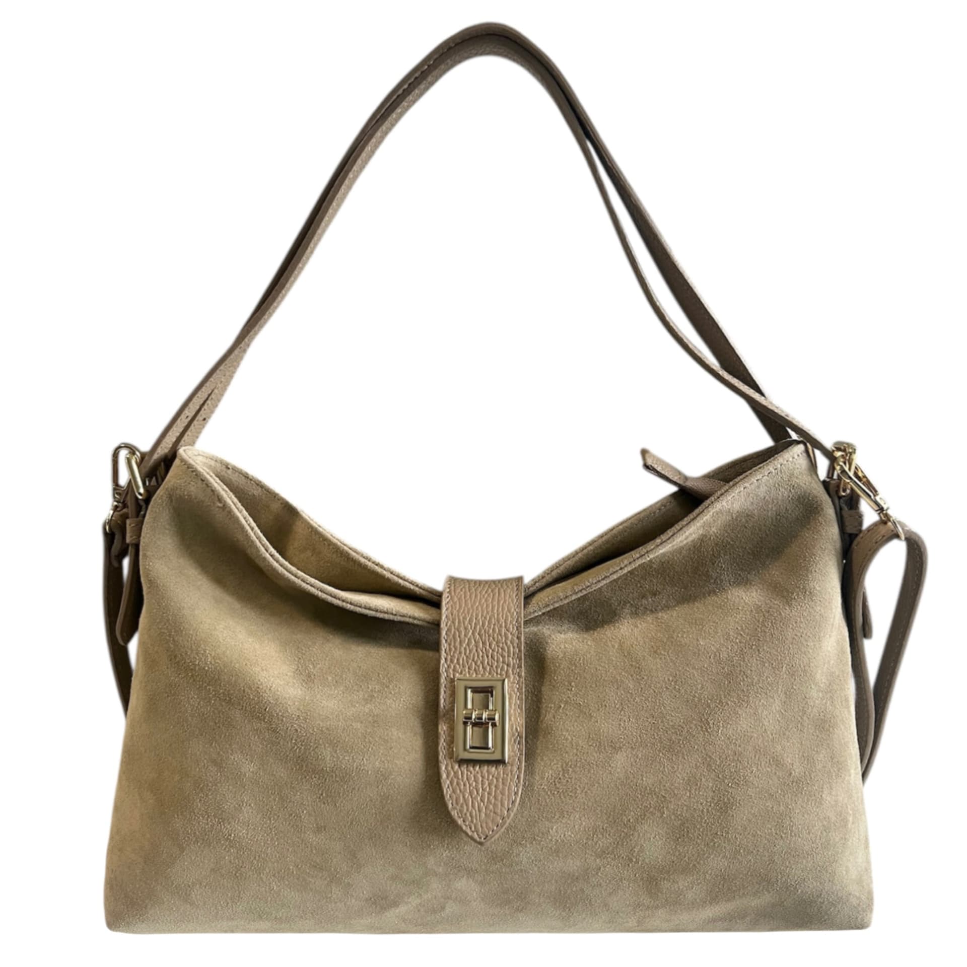 Modarno Borsa a tracolla in vera pelle camoscio  35x11x24 cm in Borse a tracolla Modarno - Sesto Fiorentino, commercioVirtuoso.it